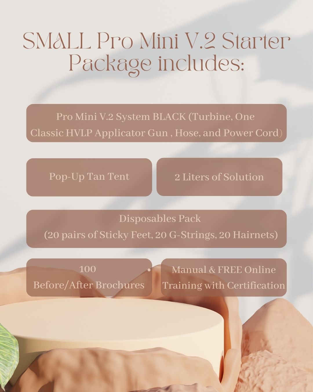 SunFX Pro Mini V.2 START UP KIT (Classic HVLP)
C$819.00 Regular Price-C$769.00Sale Price
SunFX Pro Mini V.2 START UP KIT (Ezy Mist)
C$849.00 Regular PriceC$799.00Sale Price
SMALL Pro Mini V.2 Starter Package includes:
Pro Mini V.2 System BLACK- Ezy Mist or Classic HVLP Applicator Gun, Hose, and Power Cord)
Pop-Up Tan Tent
2 Litres Solution (1 Litre Medium Solution & 1 Litre Light Solution) - your choice*
Disposables Pack (20 pairs of Sticky Feet, 20 G-Strings, 20 Hairnets)
100 Before/After Brochures
Manual & FREE Online Training with Certification
.
.
#spraytanning #sunfx #mobiletanning #salonessentials #tanningprofessionals #beautybusiness #esthetics #professionaltan #spraytanlife #beautytools #love #sunfxcanada #sale #beyourownboss