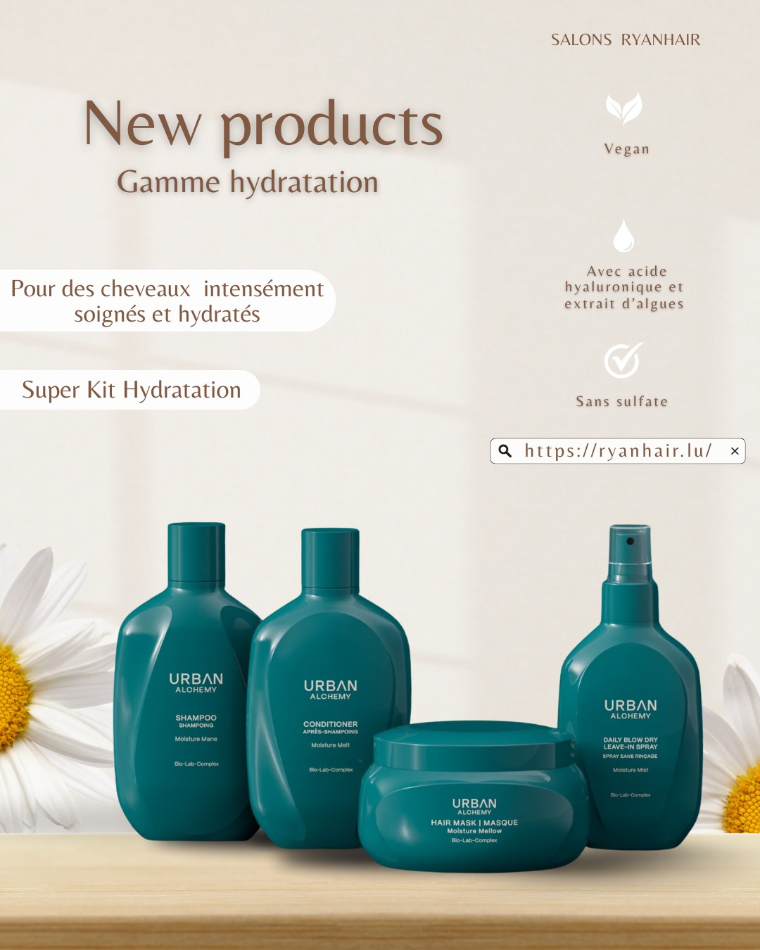 🌿 URBAN ALCHEMY est arrivé dans notre salon de coiffure 🌿
Découvrez une nouvelle génération de soins capillaires vegan, sans sulfates, pensée pour révéler la beauté naturelle de vos cheveux.
Grâce à des formules hautement performantes, les cheveux sont nettoyés en douceur, hydratés en profondeur, plus brillants et visiblement plus sains.
Une alchimie parfaite entre science, nature et luxe conscient ✨
💚 Vegan
💚 Sans sulfates
💚 Respectueux du cuir chevelu et de la fibre capillaire
Disponible dès maintenant dans notre salon. @urbanalchemyofficial
#luxembourg #coiffure #SoinCheveux #urbanalchemy