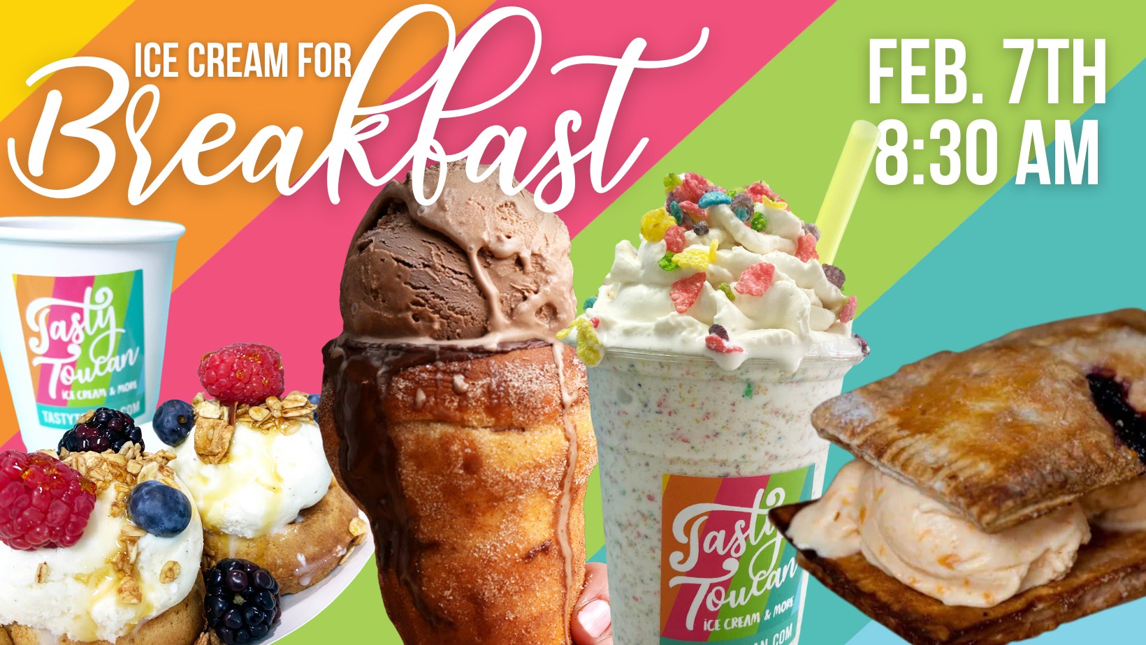 Save the date!!! Ice Cream for Breakfast with Tasty Toucan. Yes It's an official holiday. Follow our page for menu specials. 🤤
#ilovetastytoucan #icecreamforbreakfast #milkshake