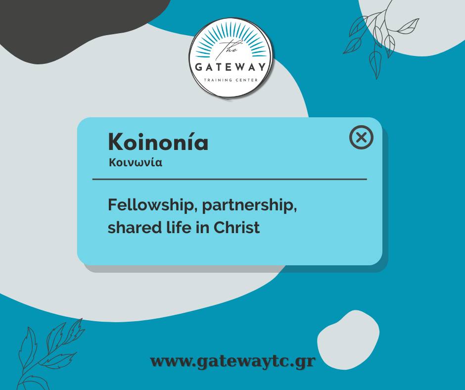 Greek Word of the Week: Koinonía (κοινωνία) — fellowship, partnership, shared life in Christ.🤝
Koinonía goes beyond friendship. In Scripture, it describes a deep spiritual bond — believers united in faith, purpose, and love as they follow Jesus together.
📖 “They devoted themselves to the apostles’ teaching and to fellowship (koinonía), to the breaking of bread and to prayer.”
— Acts 2:42
At Gateway Training Center, koinonía is lived out daily through community life, shared meals, prayer, and serving side by side across cultures. It’s where faith grows stronger — together.
📲 Learn more about life at Gateway: www.gatewaytc.gr
#GreekWordOfTheWeek #Koinonia #GatewayTrainingCenter #FaithCommunity #CrossCulturalTraining #LifeAtGateway #BiblicalGreece