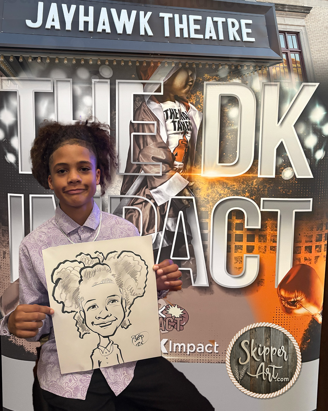 Live caricatures at an event for The DK Impact.
Honored to support an organization dedicated to helping children and families affected by pediatric cancer in Topeka, KS.
#livecaricatures
#caricatureartist
#communitysupport
#pediatriccancerawareness
#childhoodcancer
#nonprofitorganization
#topekaks
#kansasartist
#evententertainment