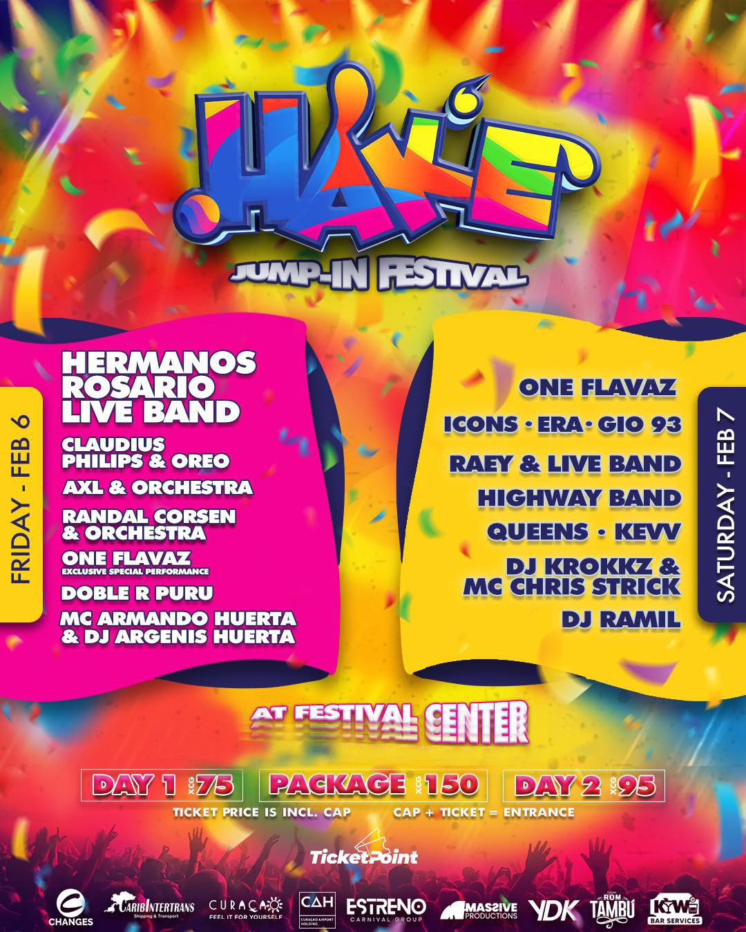 New season unlocked 🔓 Carnival parties & events are live. 🎭🎟️ Moments you’ll remember start with a ticket 🎟️ Available now at Ticketpoint.
🎟️ pay online and pick-up anytime or just visit our store in Zeelandia! 🎁Participate with every purchase to WIN the new iPhone 17 #curacao
-------
Ticket Point is located at Zeelandia Mall, next to Building Depot. 𝗦𝘁𝗼𝗿𝗲 𝗛𝗼𝘂𝗿𝘀:▪️Tuesday/Wednesday 12:00 - 16:00,🔹Thursday/Friday 12:00 - 18:00🔺Saturday 9:00 - 18:00. #tickets #news #events2026