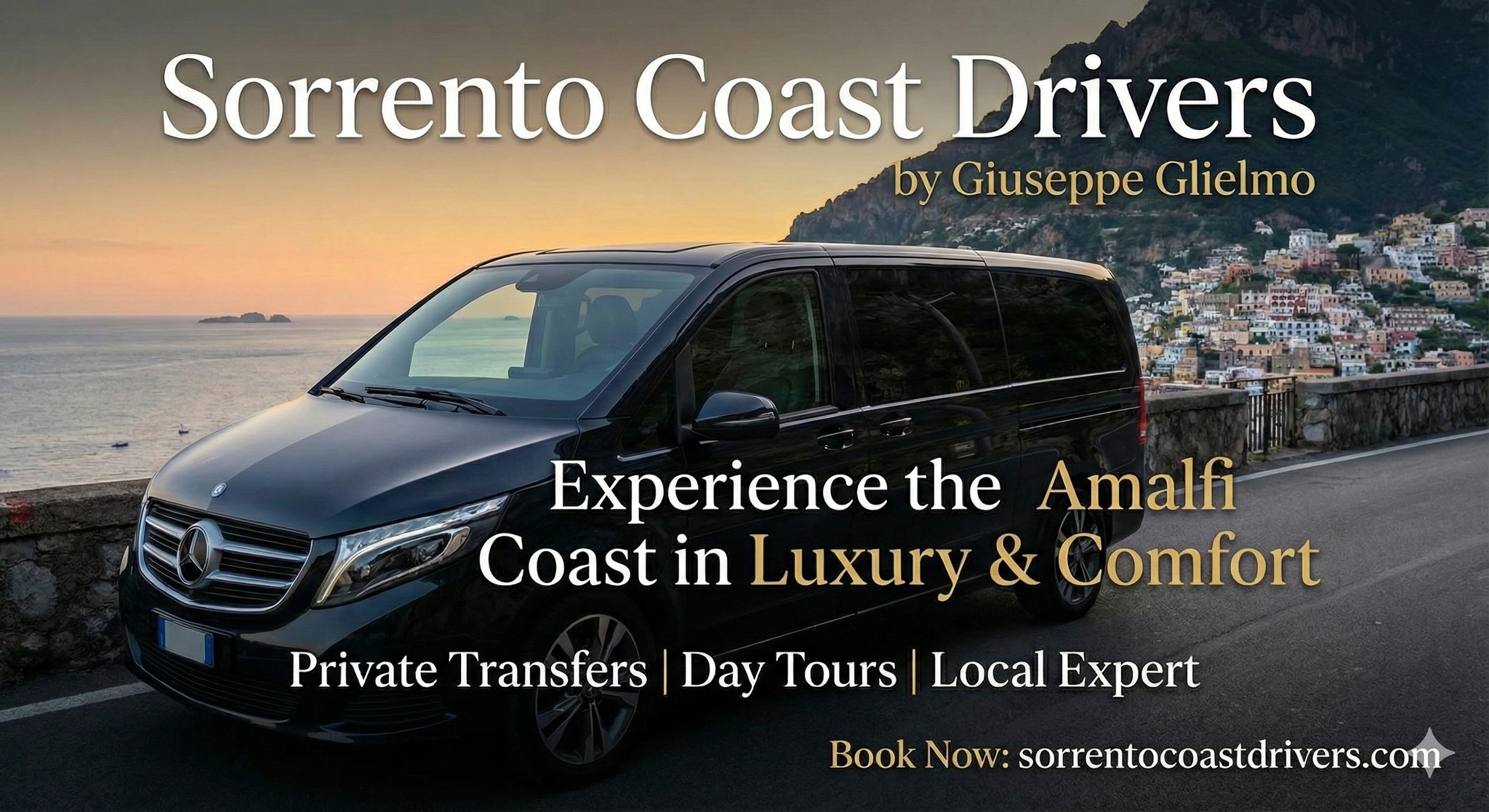 Don't just visit the coast; experience it with a true insider.
Planning a trip to Sorrento or the Amalfi Coast? The difference between a good trip and an unforgettable one is who is behind the wheel.
Put your vacation in the expert hands of Giuseppe Glielmo. With years of experience navigating these winding roads, Giuseppe doesn't just drive; he curates.
When you book one of our Special Tours, you aren't getting a standard itinerary. You're getting Giuseppeโs passion, his local secrets, and the absolute peace of mind that comes with a professional private driver.
Sit back, relax, and let the expert show you the real Italy.
๐ Explore our Special Tours and book Giuseppe today at sorrentocoastdrivers.com
#SorrentoCoastDrivers #GiuseppeGlielmo #PrivateDriverSorrento #AmalfiCoastTours #SpecialToursItaly #LocalExpert #SorrentoItaly #Positano #AmalfiLife #LuxuryTravelItaly #VisitCampania #ItalianGetaway
