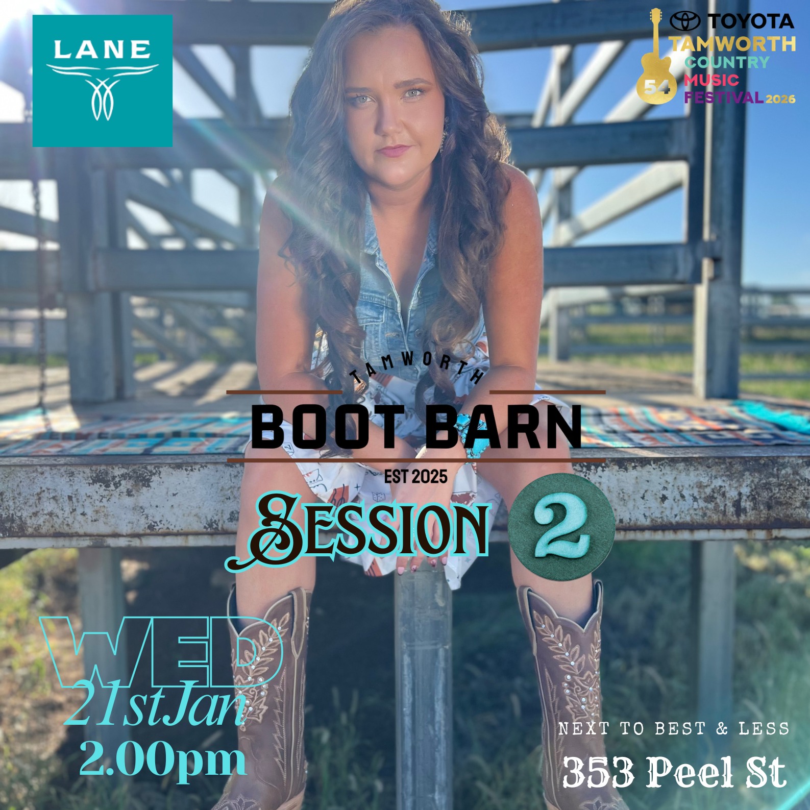 🤠 Boot Barn Country Vibes – TCMSF 2026
Back again at The First Tamworth Boot Barn and bringing the country tunes with me! 🎸
If you’re in Tamworth, make sure this is on your festival hit list.
🗓 Wednesday 21st Jan
⏰ 2:00pm
Boots, music and good times guaranteed 👢🎶
#TamworthCountryMusicFestival #BootBarnSessions #TCMF2026
@tamworthbootbarn @lane.official @tcmf_official