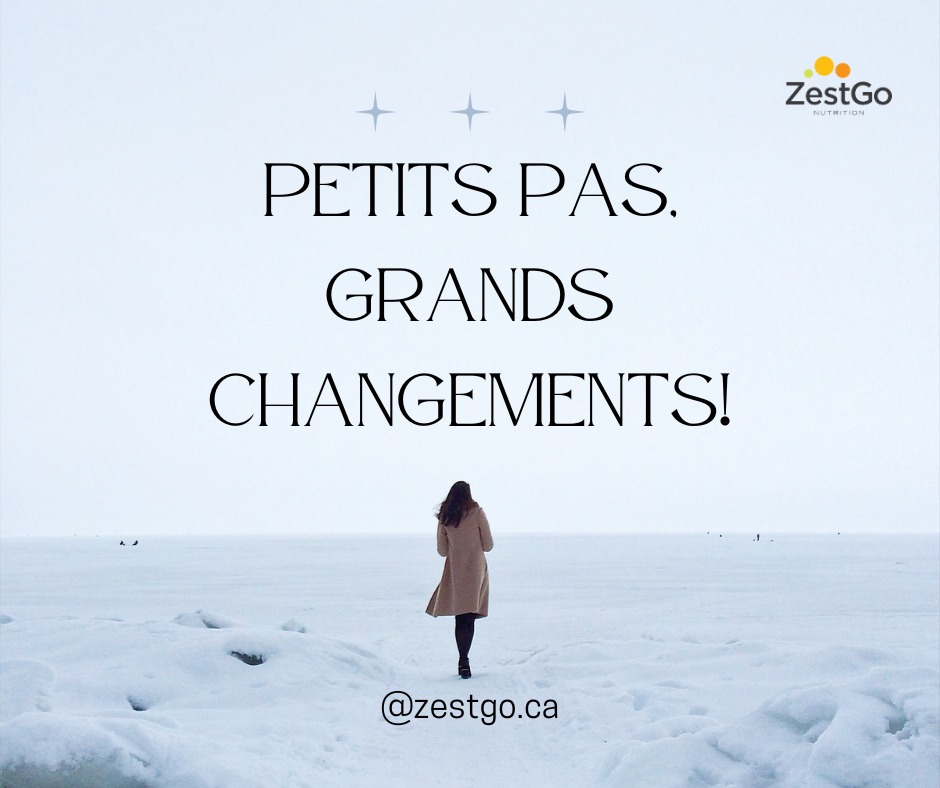 Déjà la deuxième semaine de janvier? 🎉
Les enfants sont de retour sur les bancs d'école, la routine est plus ou moins en place, et les résolutions, elles?
Si elles commencent déjà à êtres oubliées, ne vous en faites pas... Ce n'est pas votre manque de motivation ou de volonté le problème. Parfois, les vieilles habitudes sont difficiles à briser, et il est là le problème.
En travaillant avec un coach, vous pourrez apprendre à:
- vous débarrasser de vos habitudes néfastes;
- changer vos comportements de façon durable
- trouver un sensation de calme dans la tempête d'information sur l'alimentation 🍽️🧠
En janvier, j'offre un rabais de 30 % sur le forfait de base pour démarrer 2026 en beauté.
👉 Pas le bon moment pour vous? Alors inscrivez-vous pour recevoir mon infolettre gratuite. Vous y trouverez des astuces et des recettes pour vous inspirer! Vous pouvez vous inscrire et en apprendre plus sur mes services à zestgo.ca.
2026 sera votre année! Je le sens! 💪