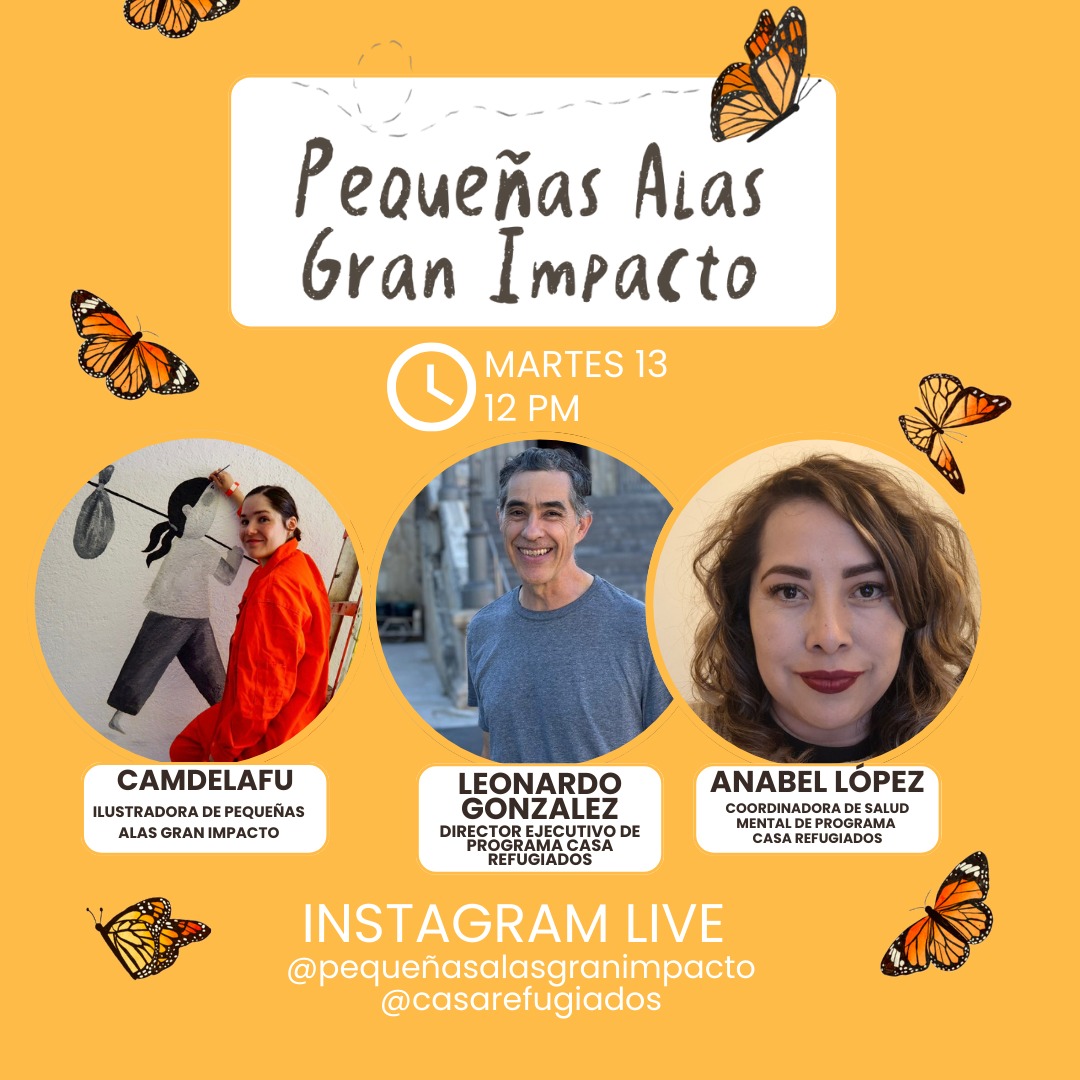 ¡¡Es HOY!! 🦋
Te invitamos a acompañarnos hoy a conocer más y a seguir construyendo respuestas de manera colectiva. 🦋
#CasaRefugiados #Solidaridad