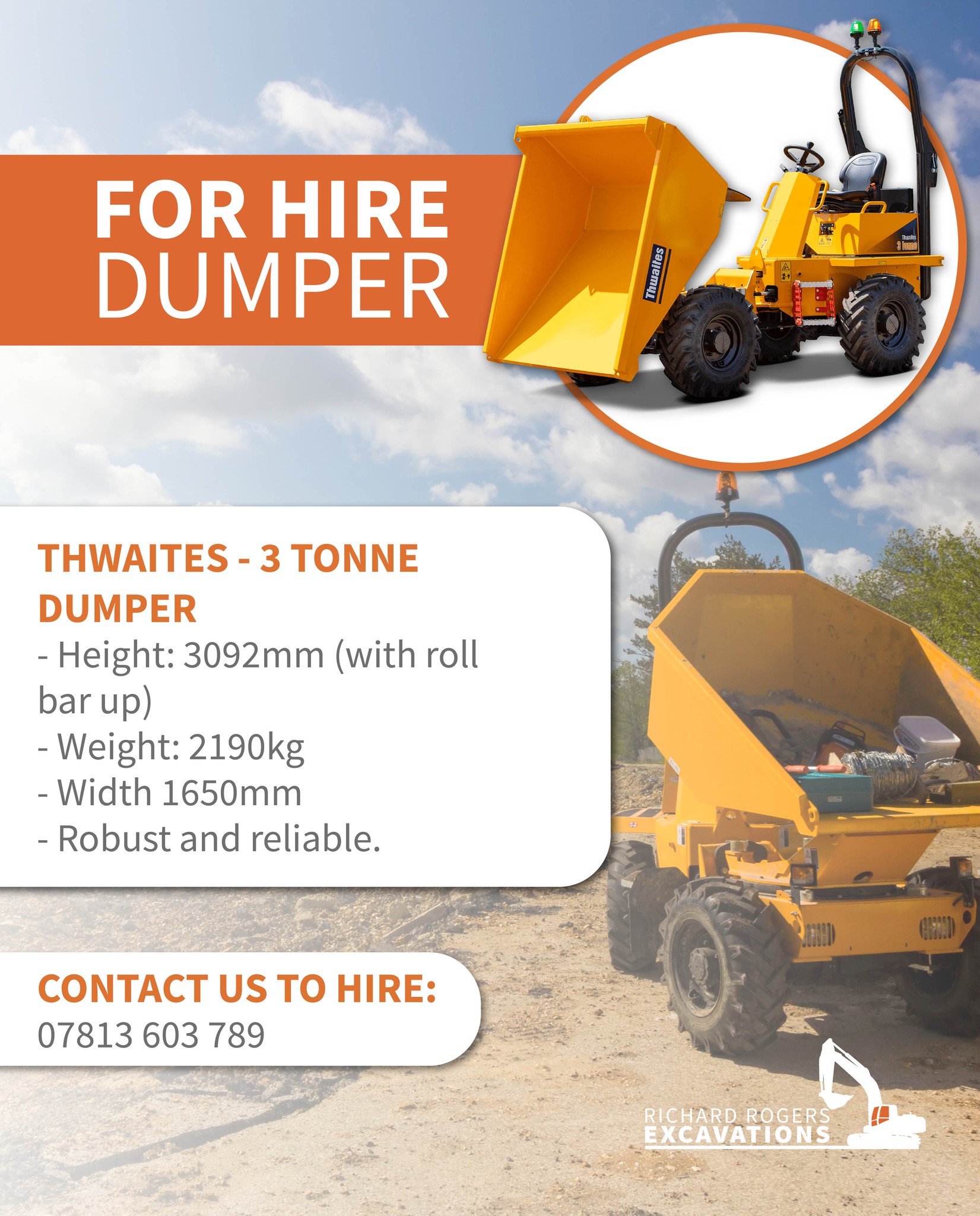 ๐ง For Hire Highlight: Thwaites 3 tonne dumper ๐ง
Available for hire across Merseyside, Cheshire, Chester
& the Wirral.
Get in touch today to check availability!
๐ฒ 07813603789
#dumper #PlantHire #MiniDigger #Kubota #Groundworks #Excavation #Merseyside #Cheshire #richardrogers #wirral