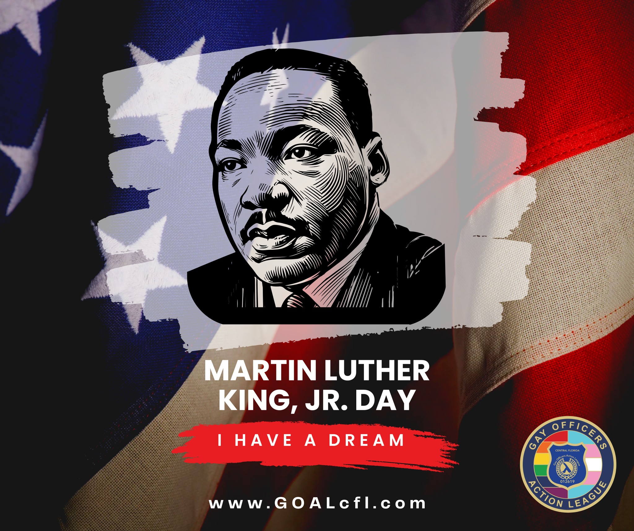 Honoring the life and legacy of Dr. Martin Luther King Jr. today and every day.
“Life’s most persistent and urgent question is, What are you doing for others?”
#GOALcfl 🌈🚔 #MLKDay #LetFreedomRing