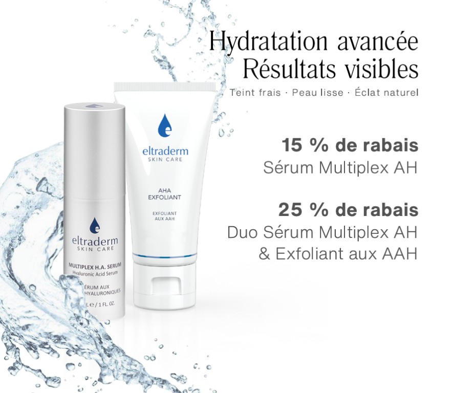 ✨ Pour bien commencer la nouvelle année, prenez soin de votre peau ✨
Afin de célébrer la nouvelle année, nous vous proposons une promotion hivernale Eltraderm, pensée comme une façon de vous dire merci et de vous accompagner dans votre routine de soins dès le début de 2026 ❄️💙
🔥 Promotion exceptionnelle hivernale : 🔥
💫 15 % de rabais sur notre sérum vedette
💫 25% de rabais sur le Duo Sérum Multiplex AH + Exfoliant aux AHA
💫 Cadeau-surprise pour tout achat de 2 produits Eltraderm et plus 🎁
15 % de rabais — Sérum Multiplex AH
Le Sérum Multiplex AH, formulé avec des acides hyaluroniques de différents poids moléculaires, agit en parfaite cohérence avec la physiologie cutanée afin de :
❄️ Soutenir la capacité naturelle de rétention d’eau
❄️ Améliorer la souplesse tissulaire sans créer de dépendance
❄️ Renforcer la fonction hydrolipidique en amont
Cette hydratation biomimétique contribue à un teint frais et à une peau visiblement plus stable, sans surcharge ni perturbation de la barrière cutanée.
En période hivernale, la peau subit une diminution de son humidité interne ainsi qu’un ralentissement naturel de ses mécanismes d’autoréparation, d’où l’importance d’un soin ciblé et respectueux.
25 % de rabais — Duo Multiplex AH + Exfoliant aux AHA
Les AHA représentent une solution particulièrement adaptée en hiver : ils ne « décapent » pas la peau, mais accompagnent en douceur le processus naturel de desquamation :
❄️ Régulation progressive de la texture
❄️ Amélioration de l’uniformité sans perturber la cohésion des cellules cornées
❄️ Meilleure réception des soins hydratants, sans fragiliser la barrière cutanée
Il ne s’agit pas d’exfolier davantage, mais bien d’aider la peau à retrouver un rythme naturel, fluide et confortable, même en plein hiver.
✨ Ce duo aide la peau à :
❄️ Retrouver une hydratation durable
❄️ Stabiliser son film protecteur
❄️ Révéler un éclat naturel issu d’une peau apaisée et fonctionnelle
📅 Date limite : 28 février 2026
#eltradermskin #eltraderm #eltraderm #eltradermcanada #hydratation #hydratationpeau #medesthetiquecr