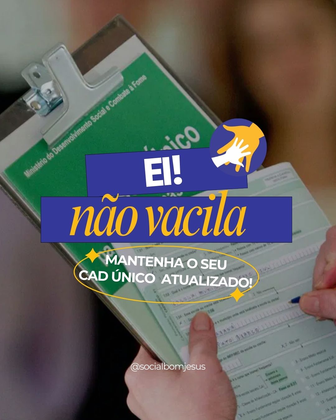 Você sabia que manter o Cadastro Único (CadÚnico) atualizado é essencial para continuar tendo acesso a diversos programas sociais?
👉 Sempre que houver mudança na sua família como: endereço, renda, escola das crianças ou composição familiar — é importante atualizar o cadastro.
Manter o CadÚnico em dia garante:
- Acesso contínuo a benefícios sociais (Bolsa Família, Tarifa Social de Energia, entre outros).
- nclusão em programas de educação, saúde e assistência.
- Segurança de que suas informações estão corretas e você não perde nenhum direito.
⚠️ Lembre-se: o cadastro deve ser atualizado a cada 2 anos ou sempre que houver alguma mudança na família. Procure o CRAS ou a unidade de atendimento mais próxima e mantenha seu CadÚnico atualizado.