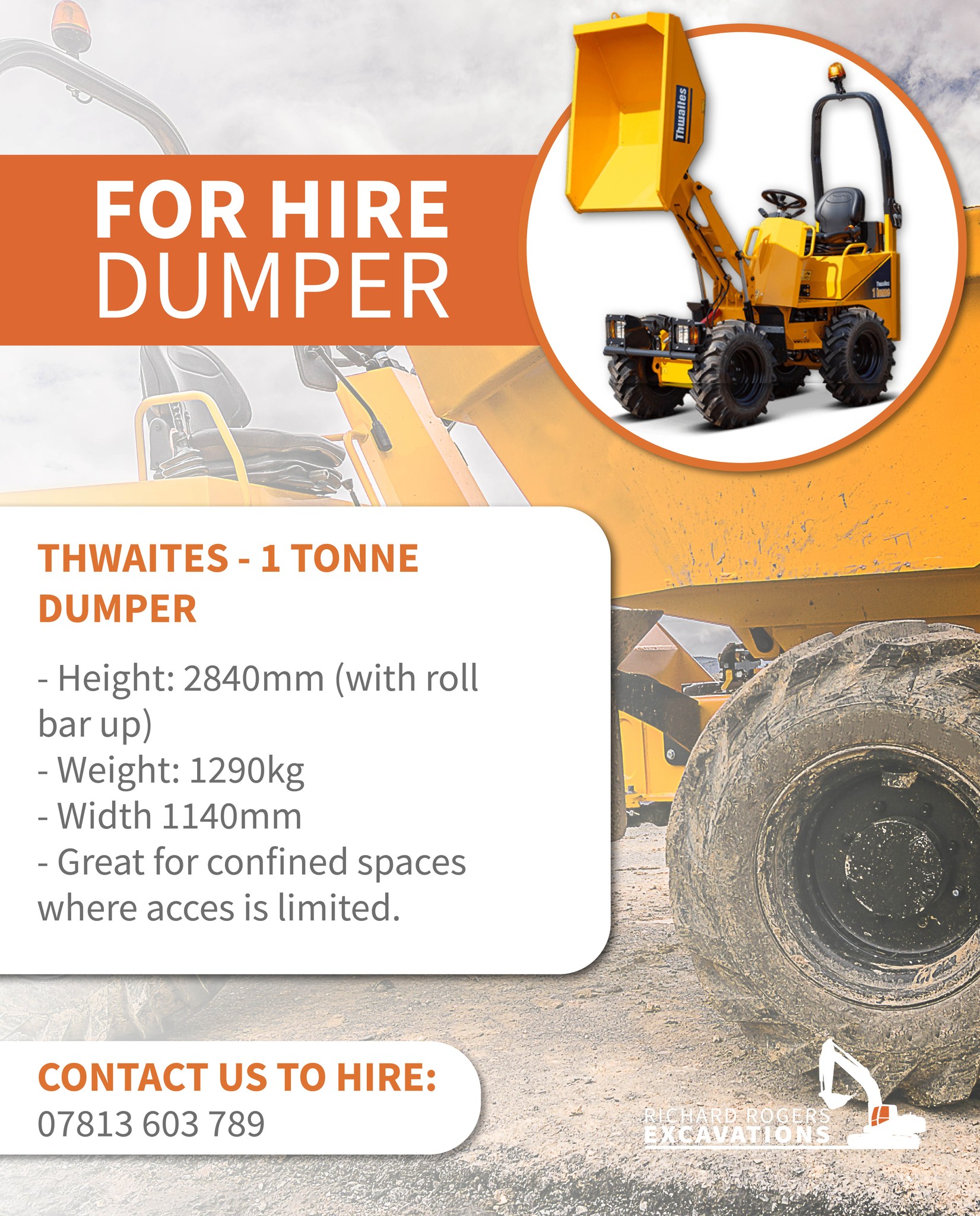 ๐ง For Hire Highlight: Thwaites 1 tonne dumper ๐ง
Available for hire across Merseyside, Cheshire, Chester
& the Wirral.
Get in touch today to check availability!
๐ฒ 07813603789
#PlantHire #MiniDigger #Kubota #Groundworks #Excavation #Merseyside #Cheshire #richardrogers #wirral