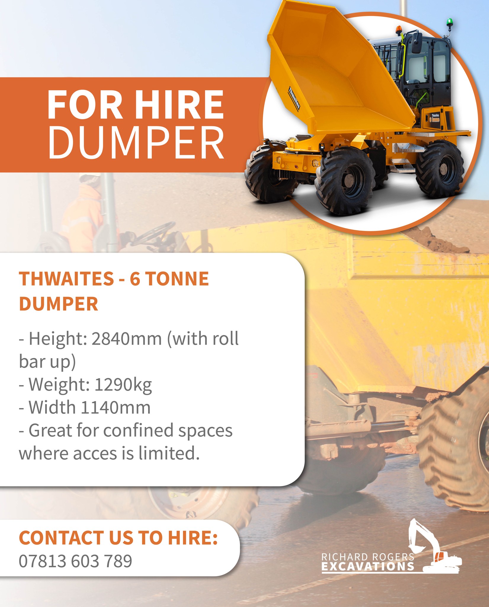 ๐ง For Hire Highlight: Thwaites - 6 tonne dumper ๐ง
Available for hire across Merseyside, Cheshire, Chester
& the Wirral.
Get in touch today to check availability!
๐ฒ 07813603789
#PlantHire #MiniDigger #Kubota #Groundworks #Excavation #Merseyside #Cheshire #richardrogers #wirral