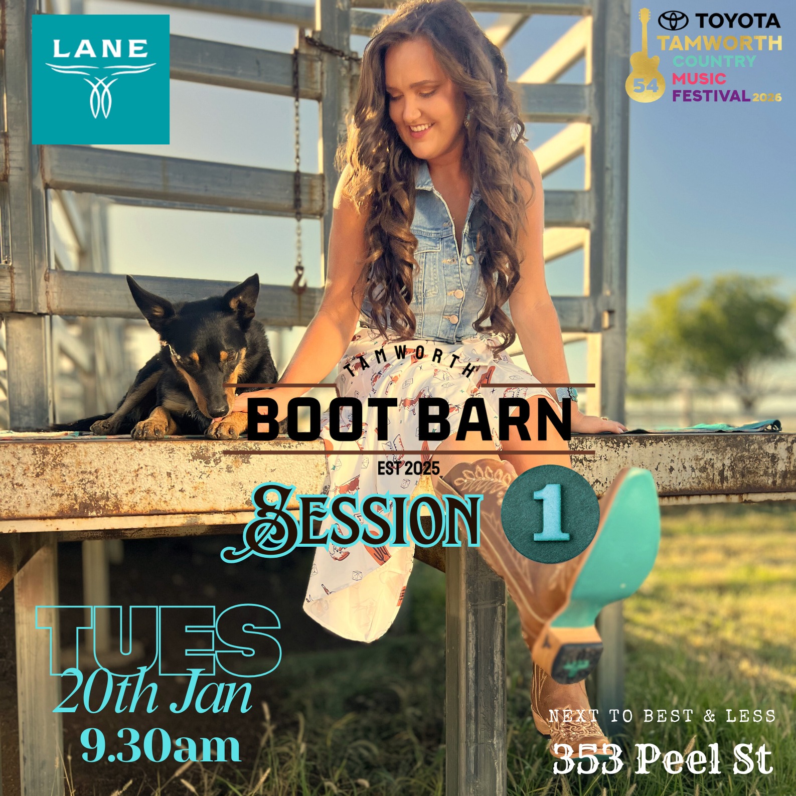 🎸 Tamworth Country Music Festival 2026 – Boot Barn Sessions
📍 The First Tamworth Boot Barn
Yeehaw Tamworth! I’m kicking off TCMF 2026 in true country style at The First Tamworth Boot Barn 🤠
Live music, iconic boots, turquoise vibes and festival feels — come down, sing along this morning and soak it all in!
🗓 Tuesday 20th Jan (next to Best & Less)
⏰ 9.30am
Can’t wait to see you there! 🎶👢
#TCMF2026 #TamworthBootBarn #LiveCountryMusic #countryvibes
@tamworthbootbarn @lane.official @tcmf_official