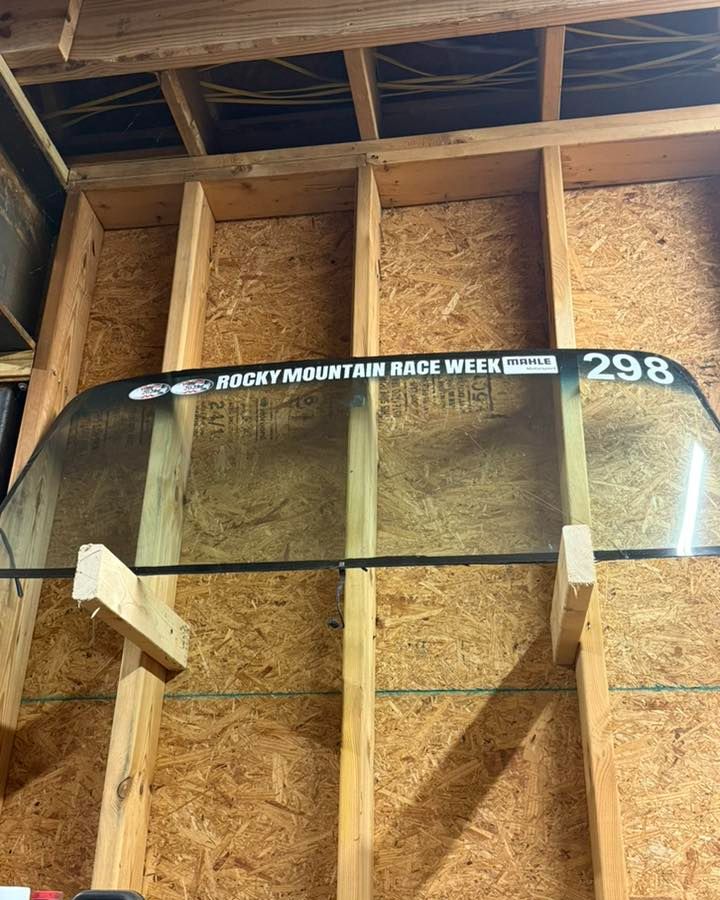 What do you do with your old windshields?
John Gillman uses his as decoration in the garage! It's a great way to keep the race week memories on display.
#rockymountainraceweek #rmrw #draganddrive #garageart #mancave #racecarparts #upcycle #dragracing #streetcar #garagegoals