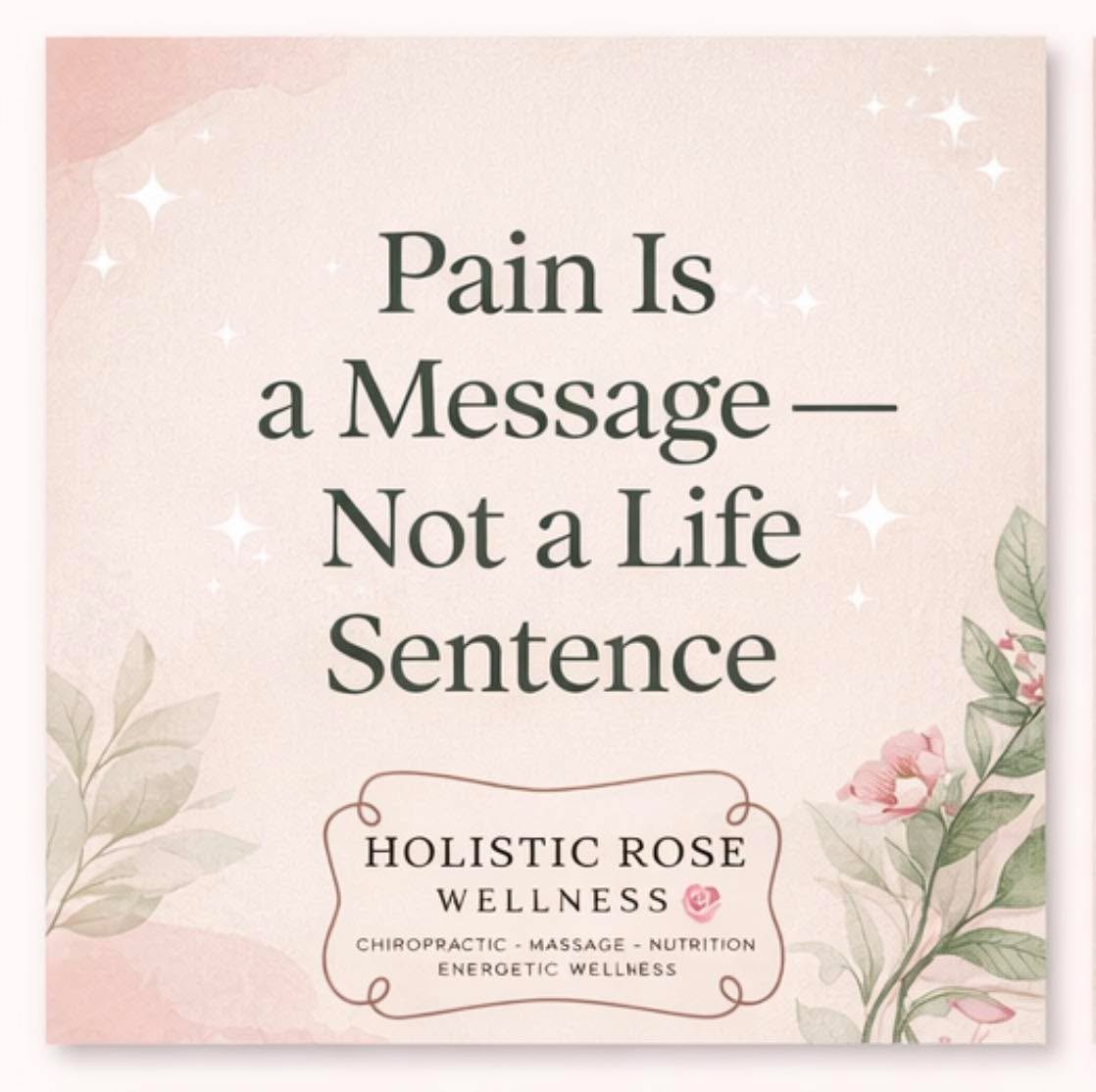 Pain is a message — not a life sentence 🌿
Your body speaks through tension, stiffness, and discomfort when something needs attention.
Holistic care supports alignment, muscles, and the nervous system so your body can relax and heal.
✨ You don’t have to live in pain to be strong.
💗 Listen to your body. Support it gently.
#HolisticWellness #ChiropracticCare #MassageTherapy #PainRelief #NervousSystemHealth #StressRelief #WholeBodyHealing #SelfCareJourney