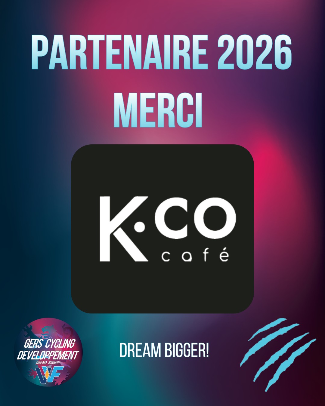 🔹 Partenaire du Gers Cycling Développement 🔹
Le café fait partie des rituels qui comptent.
Avec @kcocafe, le Gers Cycling Développement s’appuie sur un partenaire engagé dans la torréfaction de cafés de spécialité, sélectionnés avec soin et traçabilité.
Salon de thé, restaurant et traiteur à Saint-Lys (31), K.CO Café fait aussi vivre le lieu à travers des soirées à thème, des temps de partage et de convivialité.
Un café pensé pour accompagner les temps d’échange, de récupération… et les moments partagés autour du projet GCD.
🤝 Merci à K.CO Café pour son soutien.
Rêvons plus grand, ensemble 🚴♂️☕