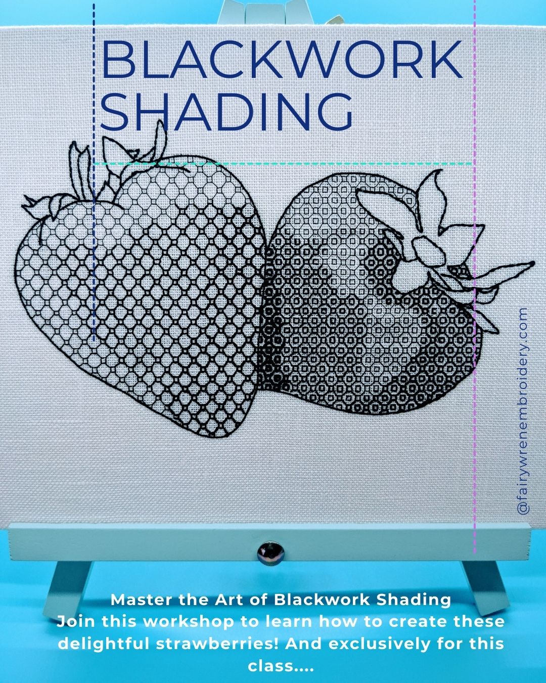 Join me for this delightful Blackwork Strawberries Class 🍓️
Learn the art of shading with stitch and discover a world of possibilities.
Plus, I'll be bringing my stunning blackwork portrait to inspire your future projects - you won't want to miss it!
This is as a special treat for the in person class only, you'll get to see my breath-taking piece up close! (She weighs over 6kg and measures a whopping 77 x 55 cm in her Gold frame) *Weather dependent*
Don't miss this opportunity to elevate your skills and ignite your passion for blackwork!
#blackworkportraitsproject #womensrights #mayday #handmaidstale #blackworkembroidery #embroiderersofinstagram #embroiderylove #embroiderytutor #artist #portraitartist #elizabethmoss #margaretattwood #EmbroideryClass #rsnfellowship