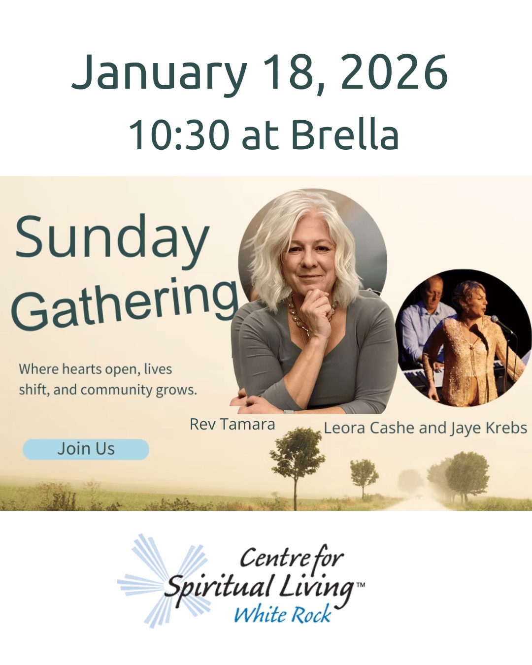 Join Rev Tamara and musical guests Leora Cashe and Jaye Krebs this Sunday, January 18th at CSL White Rock. Rev Tamara opens The Science of Mind to Chapter 1: The Thing itself a back-to-basics dive into the nature of Spirit, and what it means to live from that awareness. #cslwhiterock #WeAreCSL #January18