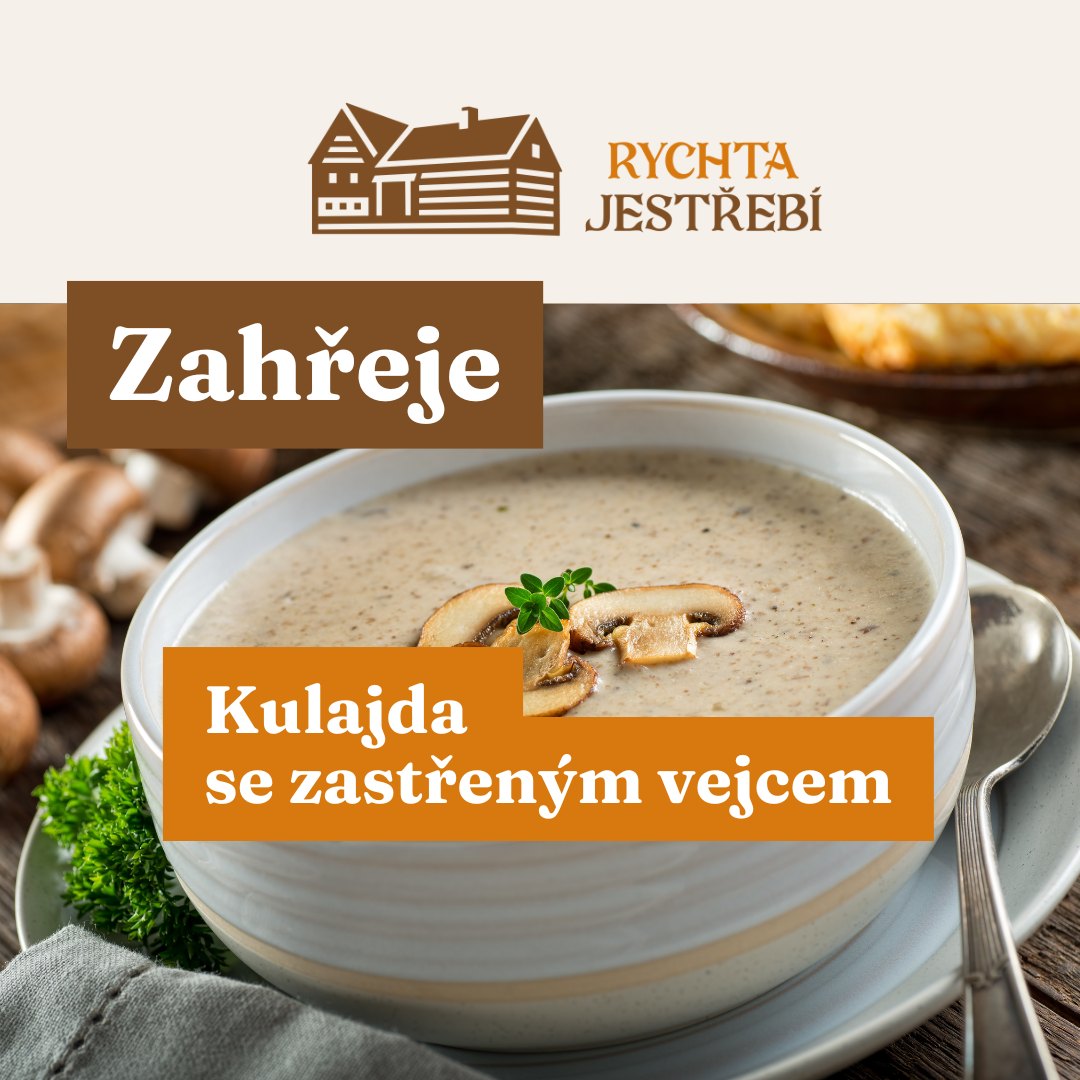 Co máte v plánu o víkendu? My budeme vařit. Pro vás. :-) Stavte se na Rychtě a přijeďte hladoví. Krásný víkend!
VÍKENDOVÉ MENU
Sobota – Neděle
🍲 Polévka
Kulajda se zastřeným vejcem
69 Kč
🍽️ Hlavní jídla
Hovězí guláš (200 g)
karlovarský knedlík
195 Kč
Steak z vepřové krkovice (250 g)
hořčičná omáčka, lyonské brambory
225 Kč
Rychta Jestřebí - tady je ten pocit.