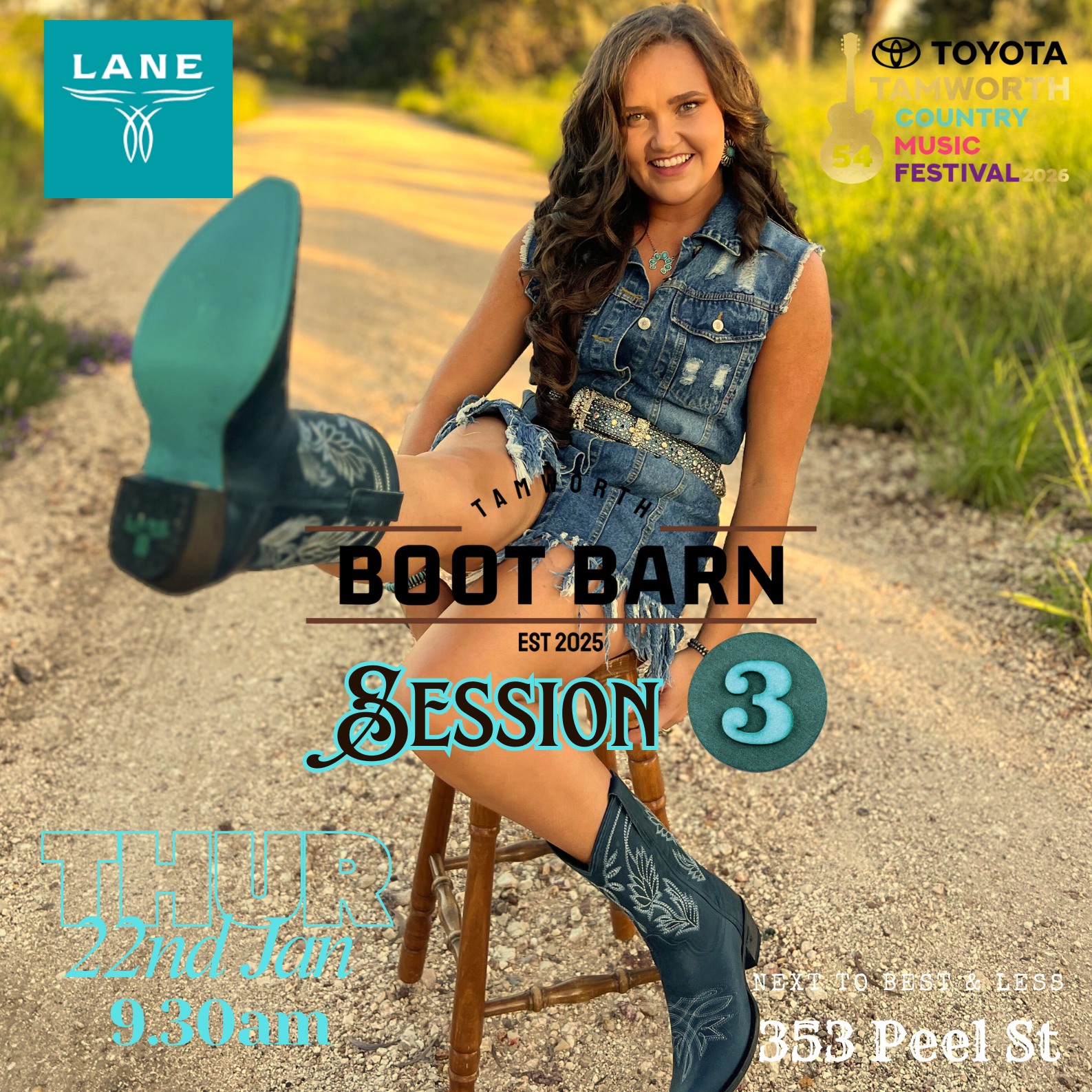🎶 Morning Country at Boot Barn
Nothing better than live country music to start your festival day! 🌞
Join me at The First Tamworth Boot Barn for a morning session full of country vibes.
🗓 Thursday 22nd Jan
⏰ 9.30am
Come early, grab a coffee and enjoy some live tunes 🤍
#TCMF2026 #CountryMorning #tamworthbootbarn
@tamworthbootbarn @lane.official @tcmf_official