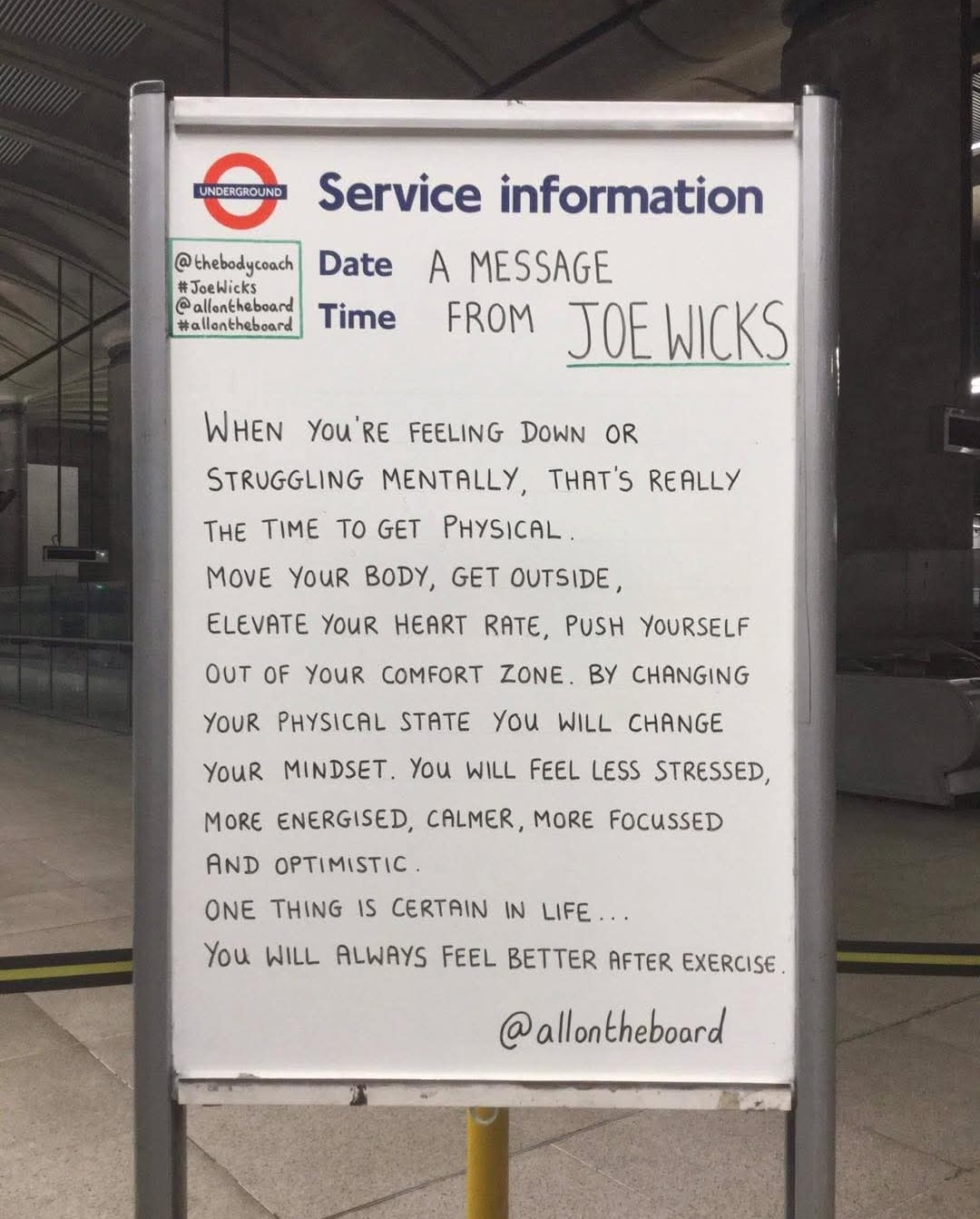 This week's #ShineVibes courtesy of @thebodycoach and @allonboard on #BlueMonday 💙💫💙