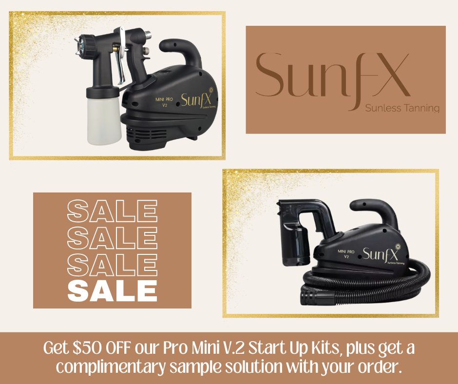 Get $50 OFF our SunFX Pro Mini V.2 Start Up Kits 🎉 Plus, receive a complimentary sample solution with your order! The perfect time to upgrade or start your spray tanning business—don’t miss out while supplies last.
.
.
#love #Sunfxcanada #SprayTanPro #TanningBusiness #BeautyDeals #SalonSale #MobileTanning #ProEquipment #SprayTanLife #BeautyProfessionals #StockUpNow #sale #startkits #spray #beyourownboss