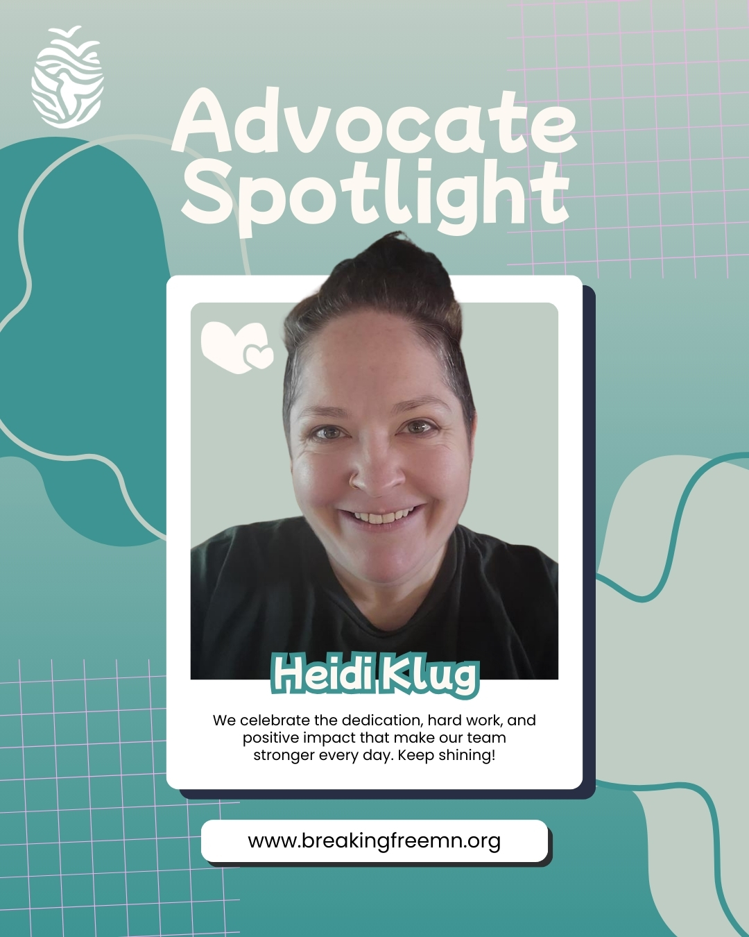 ✨ Advocate Spotlight ✨
For the first in our series of employee spotlights we would like to introduce you to one of our advocates, Heidi. Advocacy work is emotionally demanding and ever-evolving. Advocates balance systems, relationships, and care while working alongside survivors as they navigate complex and often difficult paths forward.
““I have always had a passion for removing barriers for people and helping where I can.”
One moment that confirmed advocacy was the right field for Heidi:
“I got to help one of my clients celebrate going from being in trafficking all the way to having their own apartment with their two service dogs. Being given the opportunity to help them from start to finish and witnessing their strength was an honor.”
On survivor-centered support:
“Imagine that the survivor is driving a bus, the bus that is their life. My job as an Advocate is to hop on that bus as a passenger and ride with them where they lead.” “Their life, their journey, and their experiences are their story to tell and each time a survivor allows me to have a seat on their bus, I have the honor of helping them discover their way.”
On staying grounded:
“Leaning on my leaders and colleagues is one of the keys to staying grounded through challenging days… the work can feel heavy, so leaning on the other wonderful people in this work is crucial.”
And on hope:
“Hope doesn’t come often in this line of work, so I actively find it in other humans who are willing to listen, learn, and do what they can to contribute to ending all forms of human trafficking.”
We want to thank Heidi for the work she does every day to support our community.
#AdvocateSpotlight #BreakingFreeMN #SurvivorCentered #CommunityCare #EndExploitation #HumanTraffickingPrevention