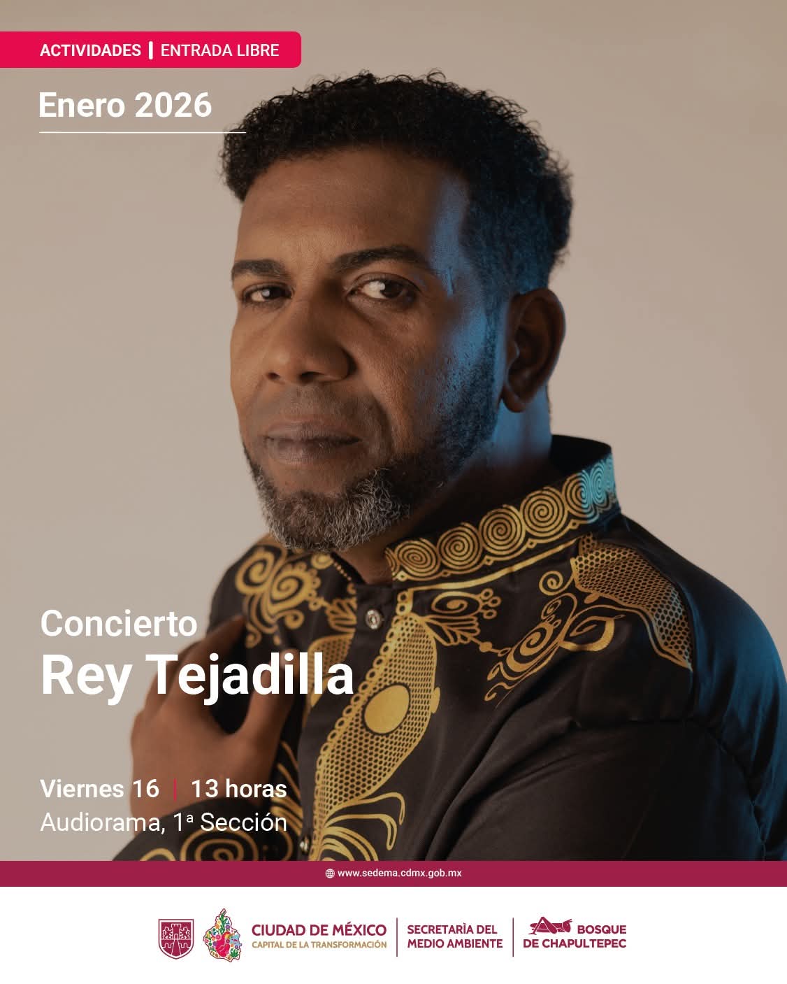 ¡Prepárate para una tarde inolvidable con Rey Tejadilla! 🎤✨
Ven a disfrutar de un concierto lleno de energía, alegría y buena música, donde la riqueza de la trova cubana se unen para crear una experiencia única. Rey Tejadilla, el talentoso artista cubano, te invita a ser parte de esta fiesta cultural que celebra la diversidad, la interculturalidad y el poder de la música para unirnos.
¡No te pierdas la oportunidad de cantar, bailar y compartir momentos especiales en comunidad! Trae a tus amigos, familiares y a todos los amantes de la música independiente para vivir juntos una tarde que quedará en el corazón.
📅 Fecha: 16 de enero 📍 Lugar: Audiorama, 1a sección, Bosque de Chapultepec
⏰ Hora: 01:00 p.m.
¡Únete a Rey Tejadilla y sé parte de esta celebración de vida, cultura y talento! ¡Te esperamos con los brazos abiertos y la mejor música!
🎶🌍 #MúsicaQueUne #CulturaYComunidad