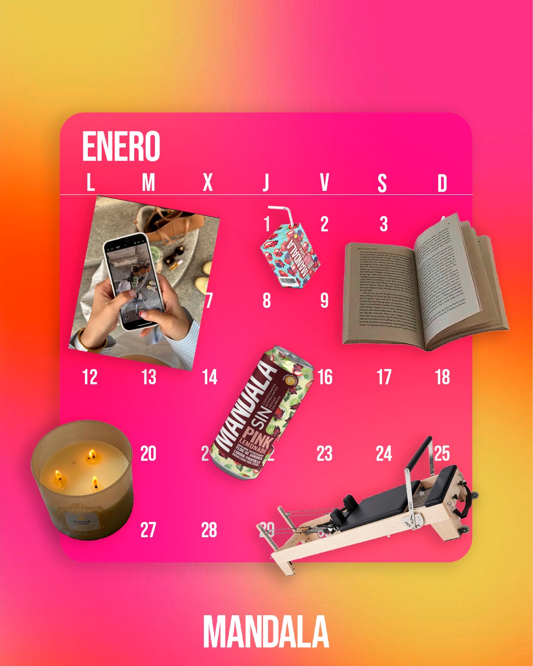 Enero se llena de pequeños rituales✨
Ejercicio, leer, pausar… y refrescarte con Mandala🩷🧊