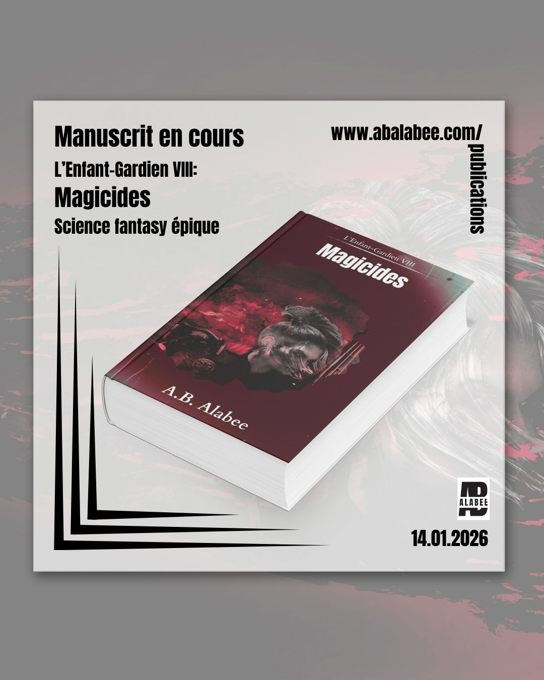 Mise à jour manuscrit en cours
L’Enfant-Gardien VIII : Magicides, un roman de Science Fantasy par A.B. Alabee
Je suis en train de démêler toutes mes idées en les plaçant dans les différentes sections du livre. Je ne crée pas mes histoires linéairement, mais il faut que je mette mon imagination en ordre afin de compléter mon premier jet. Je dois donc choisir quelle information est pertinente à quel moment dans l’histoire. Bien entendu, ce n’est qu’un premier jet, donc le « plan » reste fluide… jusqu’à la dernière révision avant la publication.
J’ai mis les idées en place pour les premiers chapitres. Il me reste encore beaucoup de détails à ajouter, par exemple, les descriptions clés, l’atmosphère émotionnelle, les buts et enjeux des protagonistes et antagonistes. Je transcris toutes les idées du remue-méninges au début des chapitres et en rajoute au fur et à mesure qu’elles me viennent à l’esprit. Cette phase du manuscrit est hybride. Parfois, je rédige une scène entière, parfois, je n’écris que quelques mots en aide-mémoire. En ce moment, mon manuscrit compte un peu plus de 69 000 mots. Plusieurs scènes sont écrites, d’autres attendent leur tour. Elles ne seront pas toute dans la version définitive et celles qui y resteront ne se trouveront pas nécessairement au même endroit…
Je vous présente aujourd'hui le résumé de travail…
Une mission divine dont je me serais bien passée !
J’en veux à Bharmana de m’avoir confié cette mission impossible. Pourtant je me sentais pleine d’énergie et j’étais persuadée que je l’accomplirais avec succès puisque je retrouverais Tessey à Magador et que j’aurais accès à tous les pouvoirs archéflovians que Talkone avait mis dans sa tête. Cependant, l’arrivée au port de Magador me happa de plein fouet. Depuis, la toxicité magique de la ville entière m’étouffe et la présence de Tessey n’apaise pas mon anxiété croissante et ma paranoïa galopante...
#abalabee #sciencefantasy #extraitlivre #quantumfiction #manuscritencours