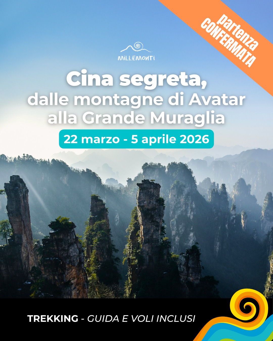 🇨🇳 Dalla Grande Muraglia alle metropoli futuristiche, dai panda giganti alle montagne che hanno ispirato Avatar: LA #CINA PIÙ ICONICA TI ASPETTA INSIEME A MILLEMONTI! 🇨🇳
✅ PERCHÉ PARTIRE CON MILLEMONTI:
✈️ TUTTO COMPRESO, anche il volo e le tasse, zero sorprese!
🔝 GUIDA MILLEMONTI CHE PARTE CON TE DALL’ITALIA + GUIDE LOCALI ESPERTE
🏯 IL MEGLIO DELLA CINA in un itinerario curato nei dettagli
✨ La partenza è confermata! ✨
👉 Scopri il programma completo su www.millemonti.it e unisciti al gruppo!
#millemonti #outdoors #trekking #viaggiare #viaggi #viaggio #vacanza #vacanze #viaggiotrekking #vacanzedigruppo #viaggiodigruppo #pechino #chengdu #zhangjiajie #shangai #cittàproibita #grandemuregliacinese #tempiodelcielo
@sportlandweb_ @kayland_official @rockexperienceofficial @guidealpinelombardia @guidealpine_italiane