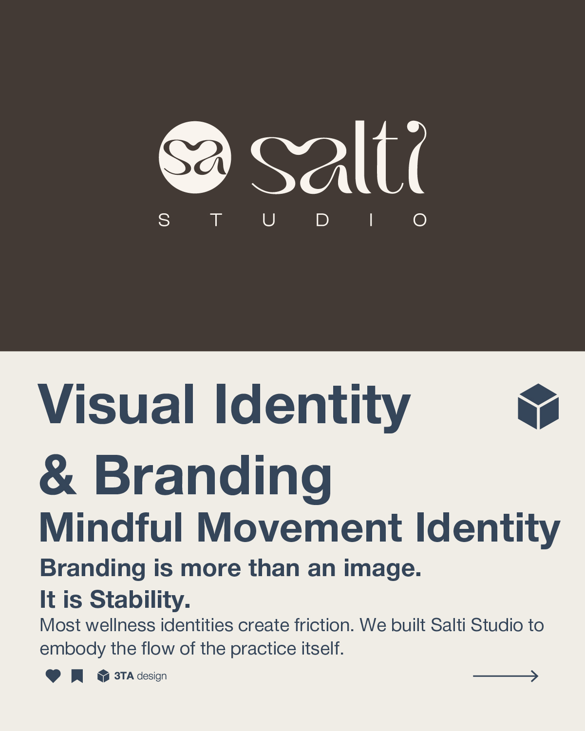 Salti Studio is more than just a brand; it’s a commitment to mindful movement and core strength. Rooted in the principles of Pilates, the identity we crafted celebrates stability, flow, and personal growth through a lens of earthy sophistication. By pairing the fluid curves of the primary logo with a grounded palette of Dark Sepia and Sandstone, we created a welcoming environment designed for physical health and mental balance. From the studio application to the everyday essentials, every detail is grown right for a better you.
#3TADesign #saltistudio #brandidentity #pilatesbranding #graphicdesigncentral #minimalistdesign #mindfulmovement