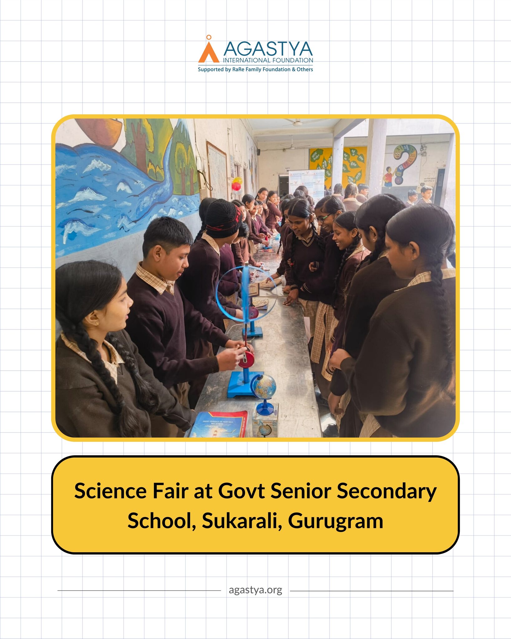 A Science Fair was successfully conducted on 21st January 2026 at the newly launched program location in Gurugram. The event marked a meaningful beginning, with Children sharing their ideas through hands-on models and simple explanations that reflected their curiosity and imagination.
The fair featured 11 interactive science models and was guided by 23 trained Young Instructor Leaders. Over 480 Children participated, exploring concepts through discussion, demonstration, and play. The event was supported by the M3M Foundation and brought together Children, educators, and the community around learning that feels real and relatable.
The experience showed how hands-on science can spark questions, build confidence, and make learning joyful.