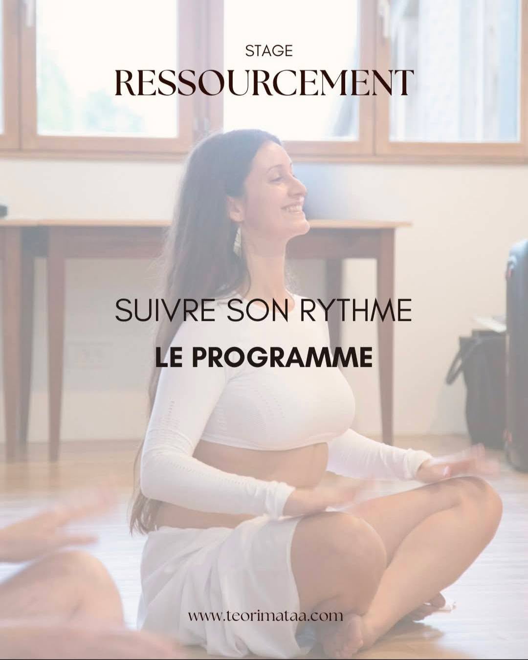 ✨ SUIVRE SON RYTHME ✨
Stage de ressourcement immersif en lien avec la nature et la culture polynésienne.
Inscription ouverte !
Vendredi 20 mars,
➡️ 18h - Cercle d'ouverture et cohésion -
Samedi 21 mars,
➡️ 9h à 12h - Méditation guidée, atelier écoute du rythme de la nature et
des cycles intérieurs, création imprimerie végétale - style tapa -
➡️ 13h30 à 18h - Atelier ressource pour accueillir et trouver son rythme intérieur, danse tahitienne -
Dimanche 22 mars,
➡️ 09h à 12h30 - Méditation guidée, stretching, danse intuitive, atelier percussions -
➡️ 14h à 18h - Atelier confection de couronnes en matières végétales avec Moevai, cercle de clôture et partage -
🌱🌱🌱
Stage de Ressourcement, Vivre son rythme,
Encore 8 places disponibles sur 10 !
📆Du 20 au 22 mars 2026,
🏠Hébergement compris
💵 Tarif : 235€
📍 Domaine de la Moglais, Lamballe Armor, Bretagne
🌺 Inscriptions :
- teorimataa@hotmail.com
- 06.29.60.10.30
- www.teorimataa.com
- MP sur les réseaux
#ressourcement #culturepolynesienne #bienetre #nature #retraite #stagebretagne #rythmeinterieur