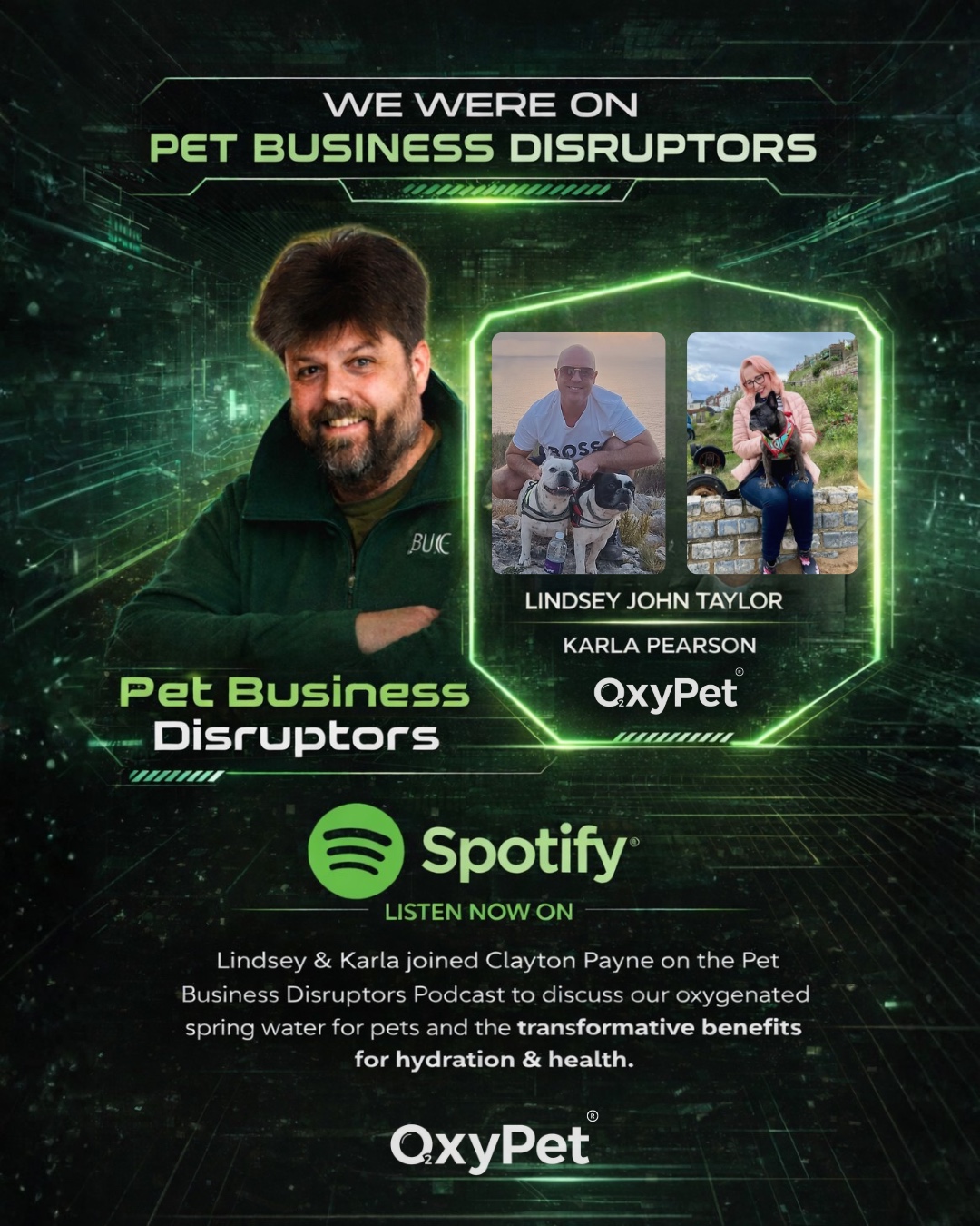 OxyPet Wrapped 2025 💜 @pet_business_disruptors
In 2025, Lindsey Taylor and Karla Pearson joined Clayton Payne on the Pet Business Disruptors Podcast to share how oxygen-rich functional hydration is changing the future of pet wellness.
Listen here > https://podcasts.apple.com/gb/podcast/how-oxygenated-water-is-transforming-pet-health-with/id1759599442?i=1000732569018
The conversation centred on one simple idea:
Modern pet health begins with better hydration and more available oxygen.
OxyPet is pure Cornish spring water, infused with stable nano-bubble oxygen to create a new category of pet care.
It delivers:
• Superior hydration
• Over 10× more dissolved oxygen
• Daily oxygen supplementation
• Enhanced vitality
Thanks to nano-bubble technology, that oxygen stays suspended in the water instead of escaping when the bottle is opened meaning pets actually receive the oxygen when they drink.
And because OxyPet absorbs 53% faster than regular water, it delivers hydration and oxygen where it matters most: at a cellular level.
👉 Try it for 90 days and see the difference:
https://www.oxypet.co.uk/product-page/oxypet-oxygen-water-subscription