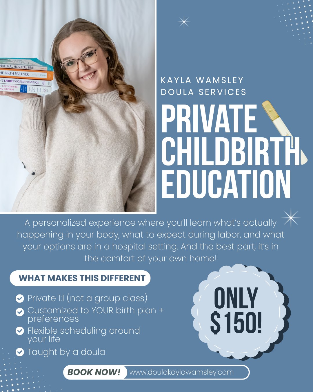 If you don’t want a generic childbirth class where you sit in a room full of strangers and leave with more questions than answers… this is for you.
My Private Childbirth Education is a 1:1 session that’s actually tailored to YOUR birth, your preferences, your hospital, your provider, your goals, your nerves, all of it.
We’ll talk through what labor really looks like, what your body is doing, what your options are in a hospital setting, and how to feel confident no matter what direction your birth takes.
And yes… it’s only $150 which is honestly a steal compared to most group classes.
Learn more or book now with the link in my bio!
#hamptonroadsdoula #virginiadoula #norfolkdoula #virginiabeachdoula #chesapeakedoula #suffolkva #smithfieldva #newportnewsva #hamptonva #birthclass #childbirthed #childbirthclass #childbirtheducation #prenataleducation #pregnancysupport #firsttimeparents #pregnantin2026 #thirdtrimester #birthprep #hospitalbirth #naturalhospitalbirth #unmedicatedbirth #epiduralbirth #birthplan #birthplanning #informedconsent #empoweredbirth #positivebirth #doulaeducation #birthnerd