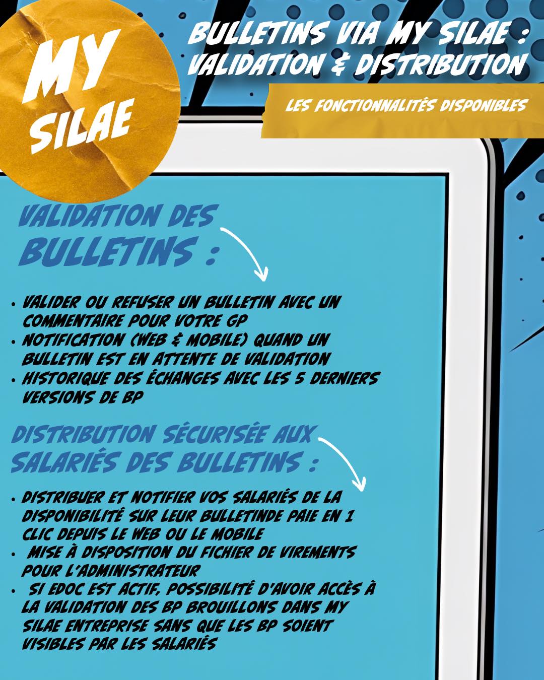 🔎Chaque semaine nous vous présentons une fonction clé de my Silae , la solution paie et rh qui va changer votre vie !
👉🏻Épisode 1: Validation et distribution des bulletins de paie!
💻N’hésitez pas à nous contacter pour de plus amples informations !
#solutionrh #toulon #gestiondelapaie #mysilae #monpolpaie