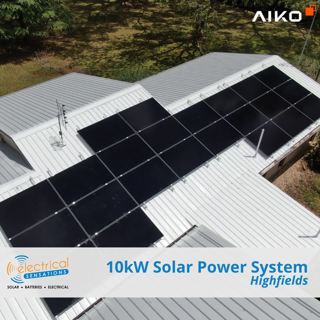 One of our latest solar installs featuring 10kW of Aiko panels and a 3-phase Sungrow inverter ☀️⚡
How good do the Aiko panels look?! Sleek, modern and a perfect match for anyone who loves their solar to perform well and look good doing it.