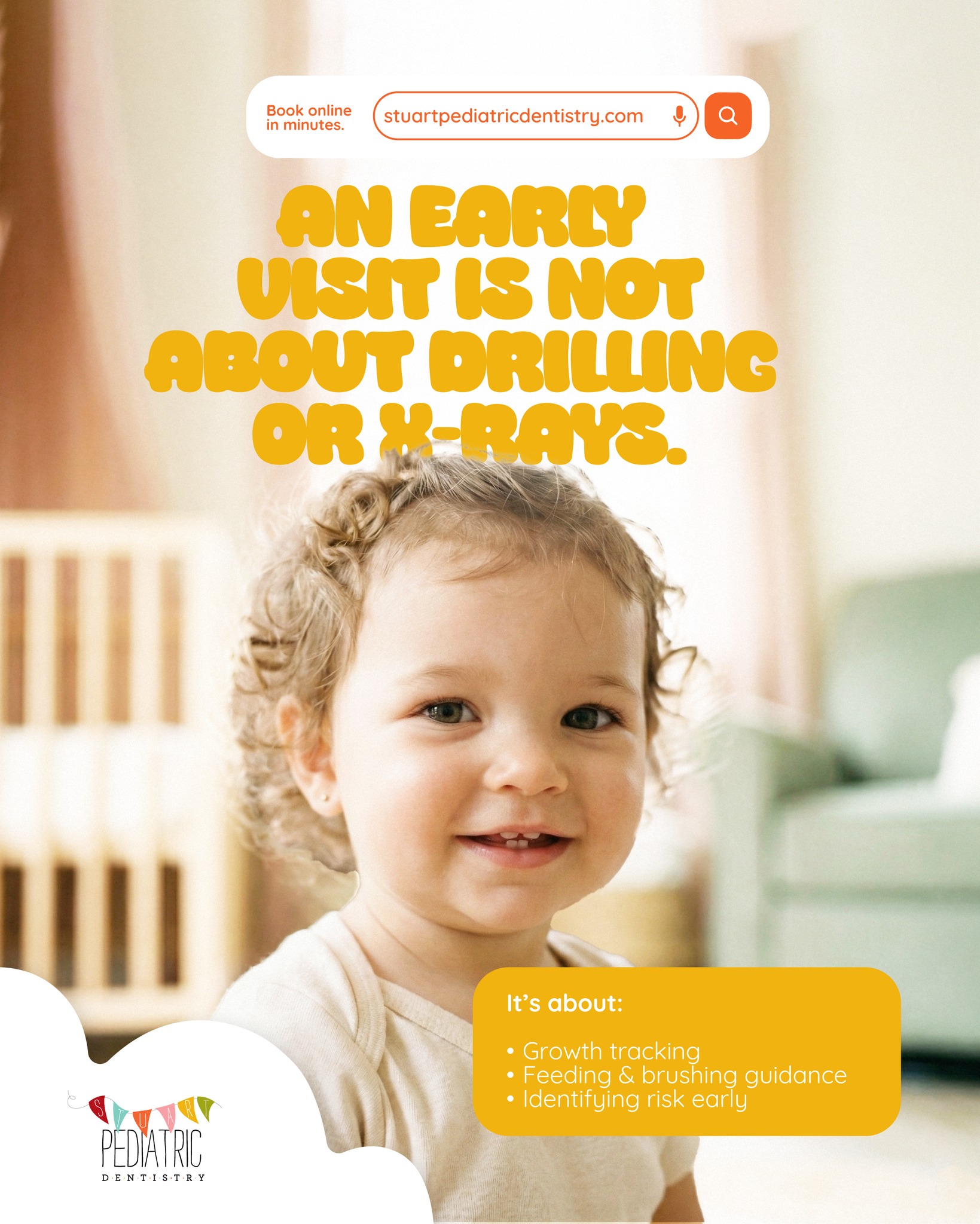 Early visits aren’t “treatment visits.” They’re prevention visits.
At age 1–2 we’re focused on:
• growth tracking
• feeding + brushing guidance
• identifying risk early so you don’t get surprised later
If you’re nervous about what will happen—this is the gentlest appointment you can book, and it often changes the whole trajectory.
Book online: stuartpediatricdentistry.com
#DentalHome #ToddlerCheckup #StuartPediatricDentistry #GentleDentistry #ParentEducation