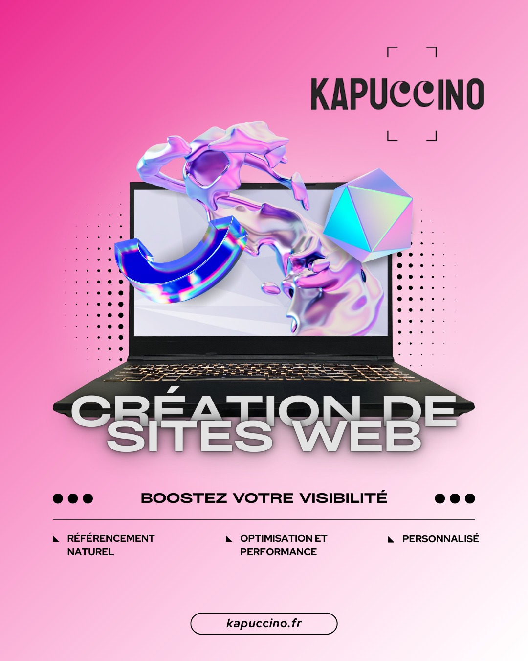 🌐 Ton entreprise mérite un site à la hauteur.
Aujourd’hui, ne pas avoir de site web (ou avoir un site dépassé), c’est laisser tes clients partir… chez tes concurrents.
Chez Kapuccino, on crée des sites web 100% personnalisés, pensés pour :
✨ être esthétiques & modernes (design premium)
⚡️ être rapides & optimisés (performance + mobile friendly)
🔍 être référencés sur Google (SEO + visibilité)
🎯 convertir (structure claire + parcours client efficace)
👉 Que tu sois indépendant, marque ou entreprise :
on construit ton site sur-mesure, aligné à ton image et à tes objectifs.
📩 Tu veux un site qui attire + rassure + vend ?
Envoie-nous un message et on t’accompagne.
📍 Agence : 150 avenue de Wagram, 75017 Paris
📞 Téléphone : 01 87 44 31 31
✉️ Mail : contact@kapuccino.fr
📎 Site web : www.kapuccino.fr
#Kapuccino #CommunityManagement #SocialMediaManager #ReelsFrance #MarketingDigital #CommunicationDigitale #CreationDeContenu #entrepreneurfrances