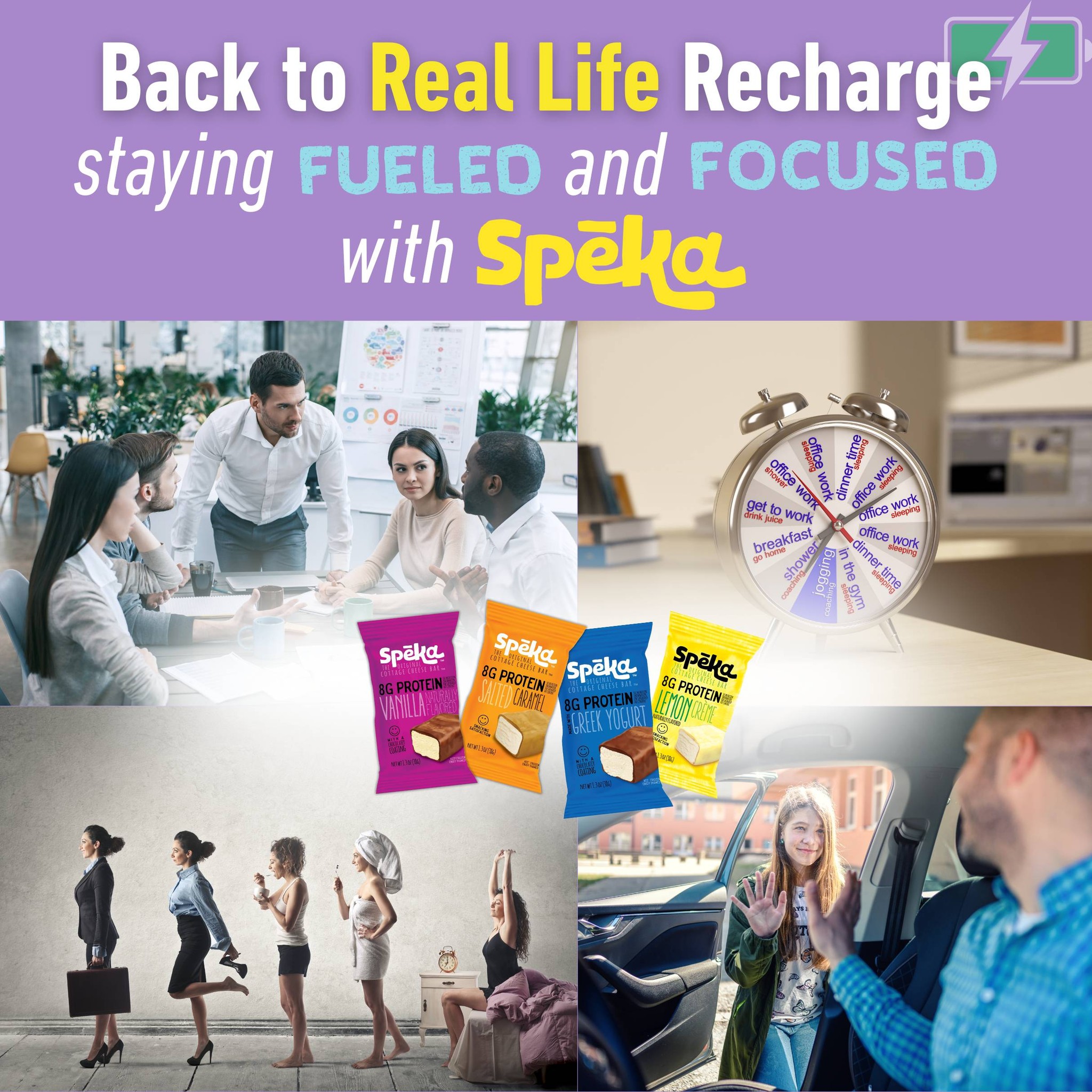 Back to real life! Meetings. Schedules. School drop-offs. Deadlines.
🔋Recharge your day by staying fueled and focused with Spēka Bars — made with cottage cheese and 8 grams of protein to keep you going through it all.
Because real life doesn’t slow down…and neither should your energy. 💪
Grab one between meetings, in the car line, or on the go and power through your day the smarter way.
#BackToRoutine #RealLifeFuel #ProteinPowered #HealthySnacking #SpekaBar #StayFocused #CottageCheesePower