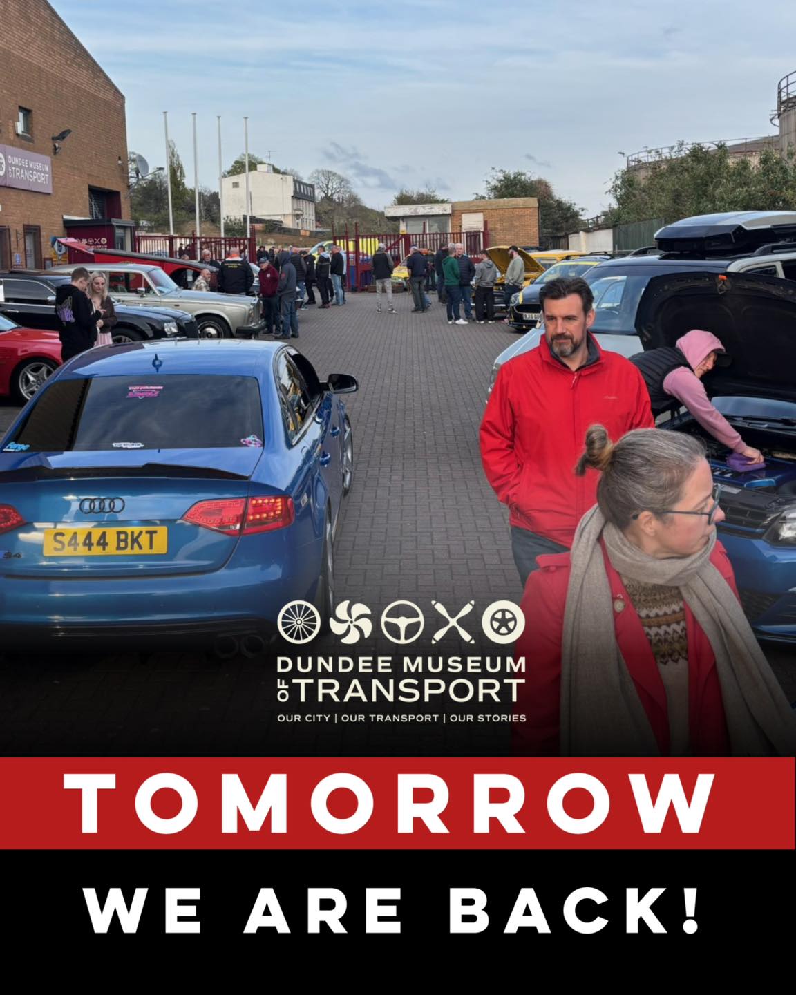 😍🚗 TOMORROW, the wait is over. The Dundee Museum of Transport reopens, bringing visitors back to a place filled with memories, conversations and shared enthusiasm for transport in all its forms.
We can't wait to help you create new memories with events like Dundee Motor Nights - these experiences have become part of the museum’s story.
🎉🎊 Dundee Museum of Transport reopens on February 1st (TOMORROW) and is open Friday to Monday, 10am - 4.30pm.