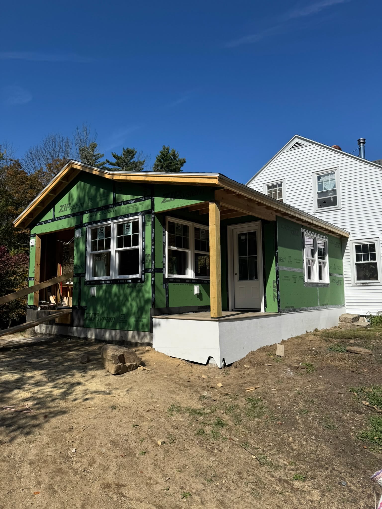 🏗️ Big Progress in Dublin, NH! 🏡
Our Dublin addition is officially dried in 💪
✔️ Roof complete
✔️ Windows installed
✔️ Doors set
⏳ Custom-order slider arriving soon
With the exterior sealed up tight, we’re ready to shift gears and take this project to the next level inside — framing details, systems, and bringing this space to life from the inside out.
This is one of those milestones that doesn’t always look flashy, but it’s a huge step in building a strong, long-lasting home addition. From here on out, the transformation really starts to show 👀
Stay tuned — the best part is just getting started.
#DublinNH #NHContractor #HomeAddition
#NewConstruction #CustomBuild
#LocalBuilder #ConstructionProgress #FreedomFraming
#FrameToFinish #NHHomes #BuiltRight