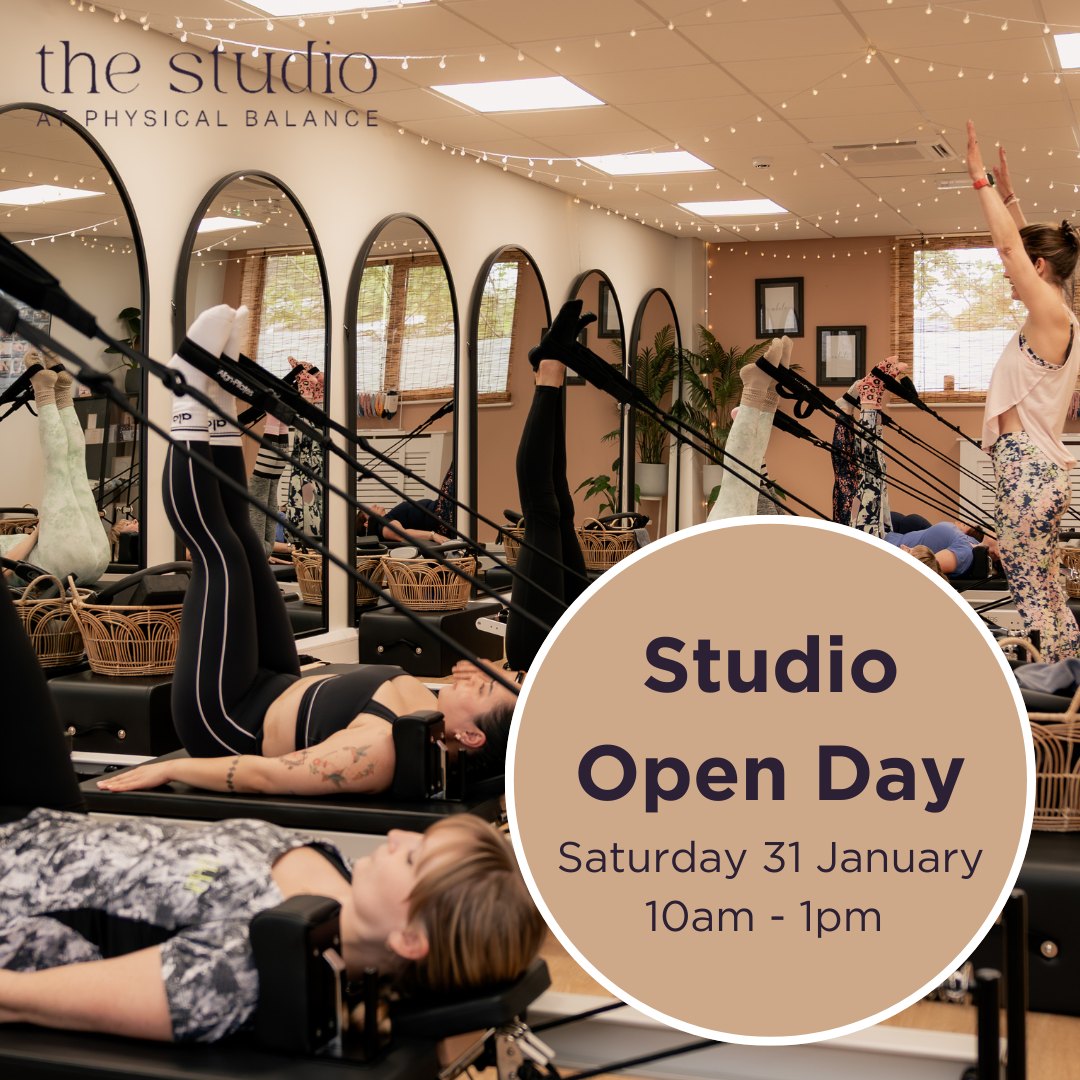 ✨ @thestudioatphysicalbalance Open Day ✨
🗓 Saturday 31 January 2026
⏰ 10am–1pm
Curious about Reformer Pilates? Join us for our Open Day and experience the joy of Reformer Pilates!
✔ 30-minute Introduction to Reformer classes – £10
✔ Meet our expert team
✔ Explore The Studio
✔ Discover the joy, strength, and flow of Reformer Pilates
Perfect if you’re new, curious, or ready to get started. Bring a friend and come see what we’re all about 💛 To book, just visit our website (link in our bio) or call us on 01256 770022 and we'll be happy to help 😊 #physicalbalance #basingstokeclinic #physicalbalancestudio #thestudioatphysicalbalance #pilatesbasingstoke #yogabasingstoke #reformerpilatesbasingstoke #ReformerPilates #TryItForYourself #PilatesIntro #TheStudioExperience