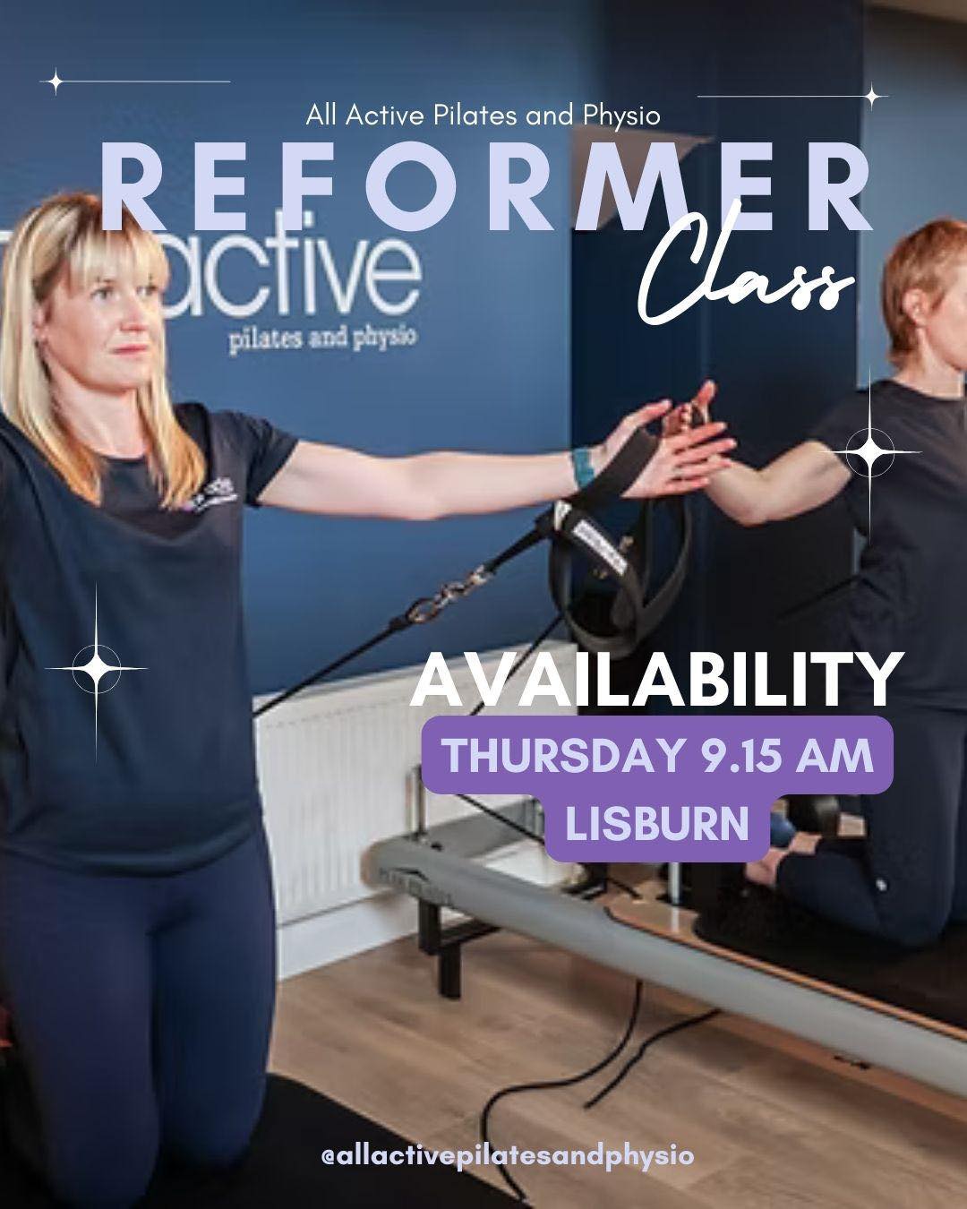 ‼️Thursday Reformer Availability‼️
Strong Body . Clear mind
Book now - limited spaces