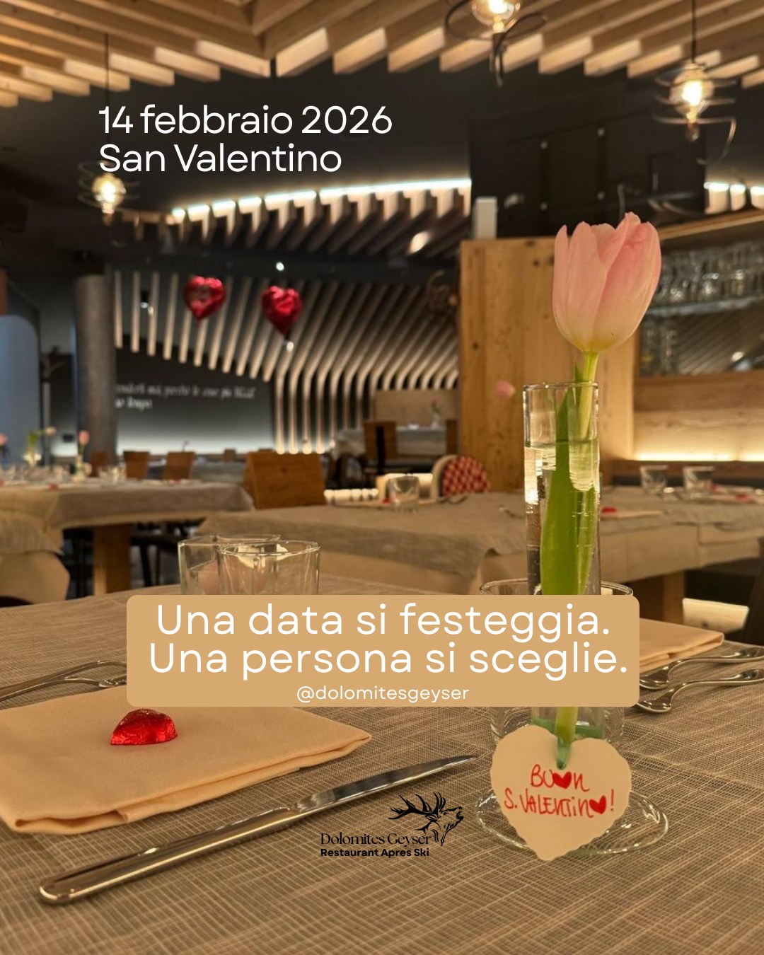 đ
San Valentino non è solo una data.
Ă scegliere con chi sedersi a tavola.
Una cena per due, immersa nella natura.
Piatti curati, atmosfera che fa il resto.
đ đđ¨đŚđ đŠđđŤđđđđ˘đŠđđŤđ
â Metti â¤ď¸ a questo post
â Commenta taggando la persona che porteresti al Geyser
â Scrivile una frase che sia solo vostra
(vale anche una frase semplice, una cosa che capite solo voi)
đ Il commento che riceverĂ đŠđ˘đŽĚ đđŽđ¨đŤđ˘ đđ§đđŤđ¨ đ˘đĽ đđ/đđ/đđ
vince đŽđ§đ đđđ§đ đŹđŠđđđ˘đđĽđ đŠđđŤ đđŽđ đđĽ đđ¨đĽđ¨đŚđ˘đđđŹ đđđ˛đŹđđŤ,
la sera di San Valentino.
đđ§đ đđđđ đŹđ˘ đđđŹđđđ đ đ˘đ.
đđ§đ đŠđđŤđŹđ¨đ§đ đŹđ˘ đŹđđđ đĽđ˘đ.
#dolomitesgeyser #sanvalentino #ristorante