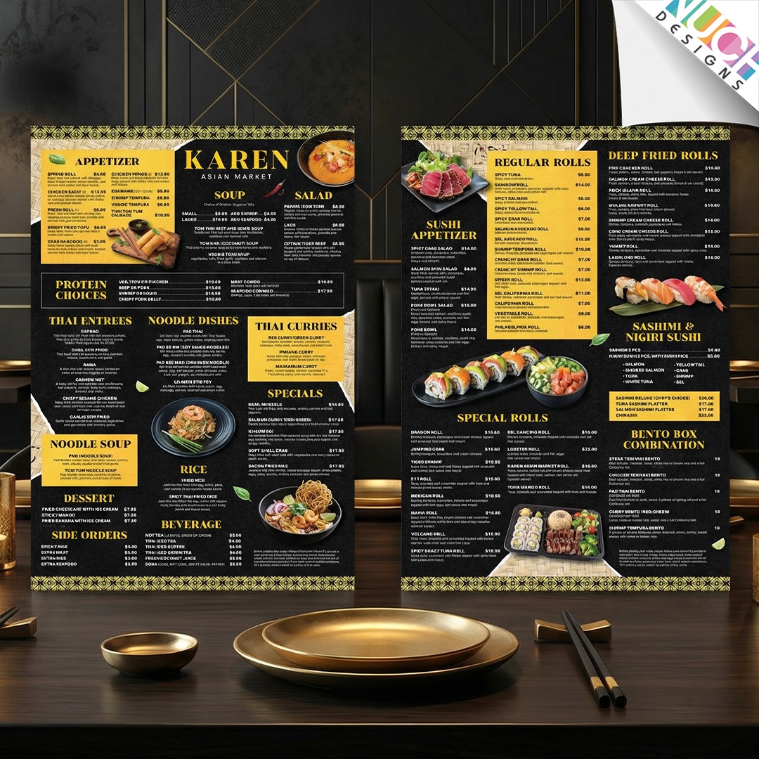 🤟 ผลงานออกเเบบเมนู เเละเว็บไซต์ ของร้าน Karen Asian Market, ร้าน Hommali เเละร้าน Manee Thai ค่ะ
🌐 Website Design
เราออกแบบเว็บไซต์เเบบ Custom Design ให้รองรับทุกขนาดหน้าจอ ไม่ว่าจะเป็น Desktop, Mobile หรือ iPad พร้อมฟีเจอร์ Order Online เพิ่มความสะดวกให้ลูกค้าค่ะ
📖 Menu Design
เราออกแบบเมนูเเบบ Custom Design ตามบรีฟของลูกค้า เพื่อให้เหมาะกับเอกลักษณ์ของร้านที่สุดค่ะ
🤟 Nuch.Designs รับออกแบบเว็บไซต์ ออกแบบเมนูร้านอาหาร ออกแบบโลโก้ และงานกราฟิกทุกชนิด
🤟 สนใจติดต่อสอบถามโดยตรงได้ที่
Contact: 214-663-1239
Line ID: @nuchdesigns
Email: info@nuchdesigns.com
Website: www.nuchdesigns.com
#ร้านอาหารไทยในอเมริกา #นุชดีไซน์ #nuchdesigns #ออกแบบเว็บไซต์ร้านอาหารไทยในอเมริกา #เว็บร้านอาหารไทยในอเมริกา #เว็บไซต์ร้านอาหารไทย #ออกแบบเมนูร้านอาหาร #ออกแบบเว็บร้านอาหาร #เมนูเครื่องดื่ม #SocialMedia #รับดูเเละSocialMedia #รับดูเเละSocialMediaสำหรับคนไทยในอเมริกา