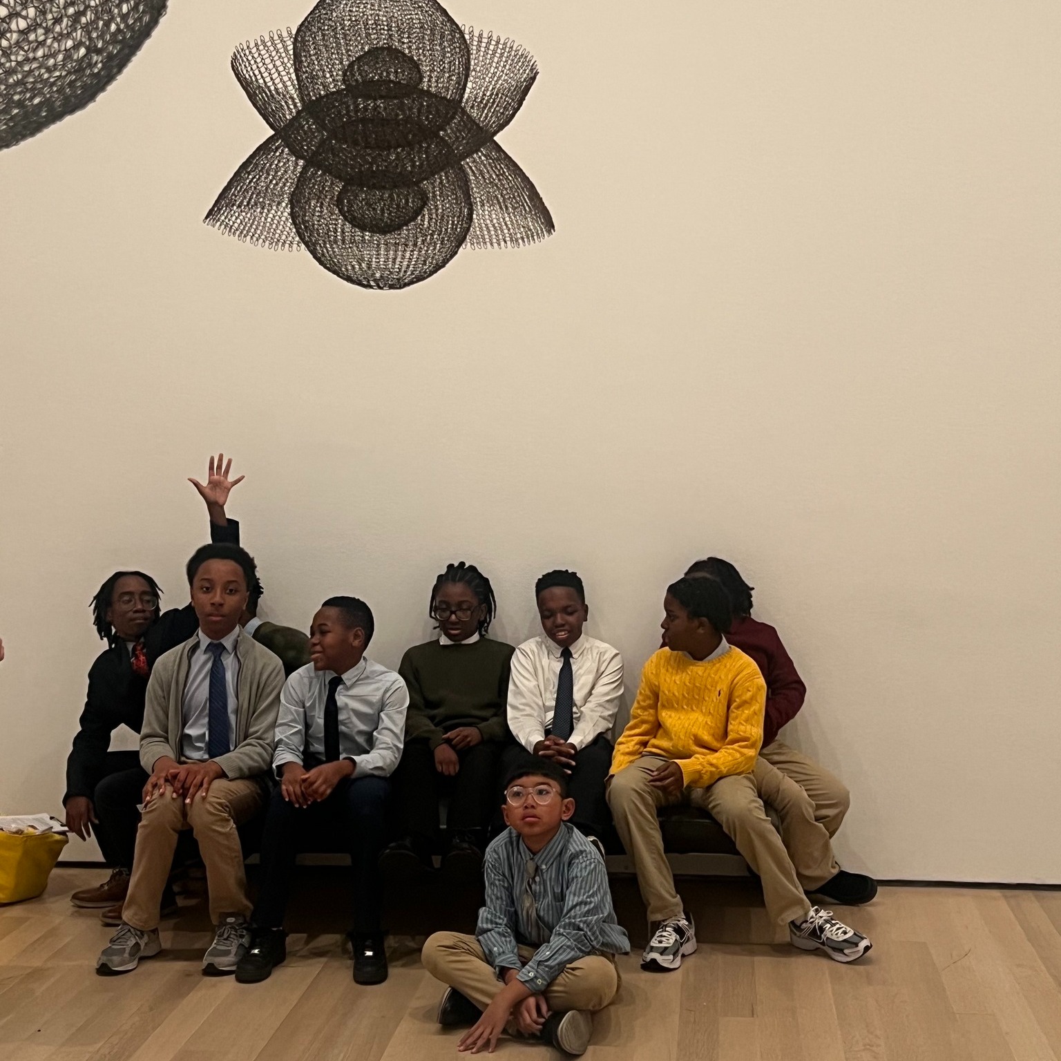 Field Trip Alert! Yesterday, our art teacher Ms. Klema was able to take the entire 6th grade class to the Ruth Asawa Exhibit at @themuseumofmodernart The boys got to enjoy the art and participate in various activities led by their museum guide. #haveagjaday #financialaidforall #needblindadmission