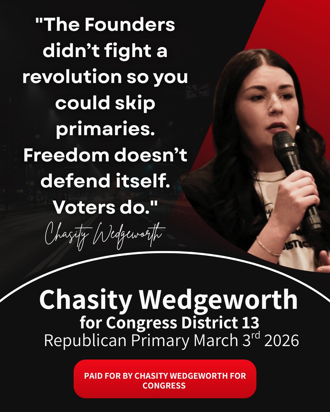 The most important election often isn’t November — it’s the primary.
In Texas, the Texas Republican Primary is where leadership is chosen, values are tested, and voters decide who moves forward.
If you believe in the Constitution, accountability, and citizen-led government, this is where your voice matters most.
Freedom doesn’t defend itself.
Voters do.
📅 Republican Primary: March 3, 2026
#TexasRepublicanPrimary
#PrimaryElection
#TexasVoters
#ConstitutionalConservative
#CivicDuty
#VoteTexas
#TexasPolitics
#DefendFreedom
#RepublicanVoters
#CD13