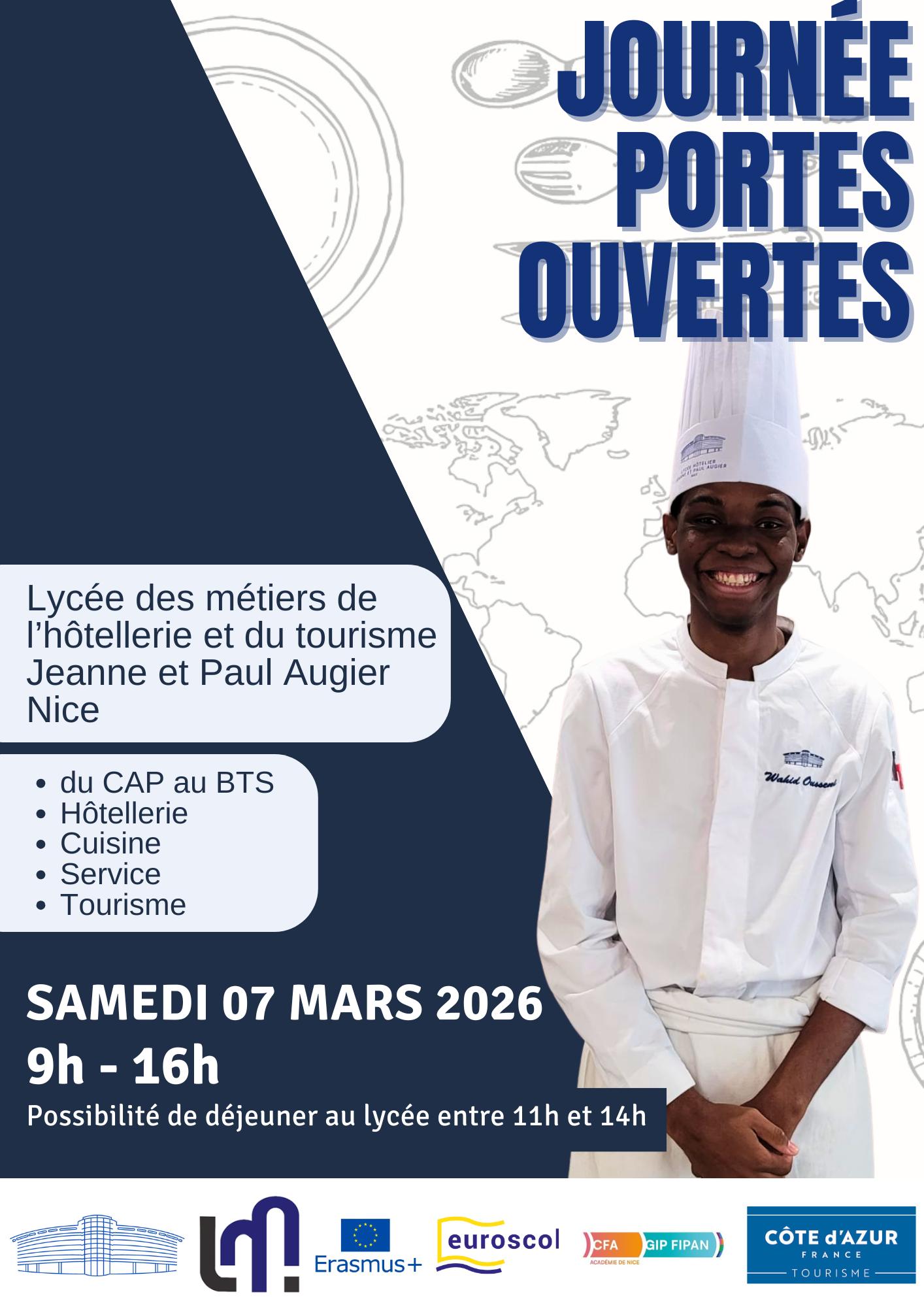 👋 Portes Ouvertes @ Lycée Jeanne et Paul Augier !
Envie de rejoindre l'école de l'excellence à Nice ? 🌟 Venez nous rencontrer, visiter l'école et poser toutes vos questions !
📍 C'est quand ? Le 7 mars de 9h à 16h
On vous attend nombreux !